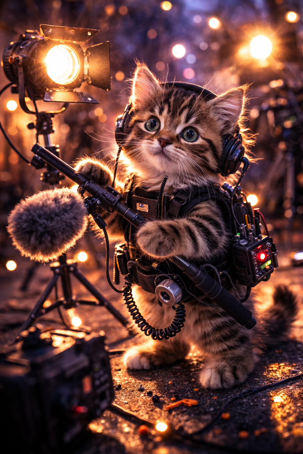 AI Cat Video Content Creation Studio Film Studio Sound Production kitty crew