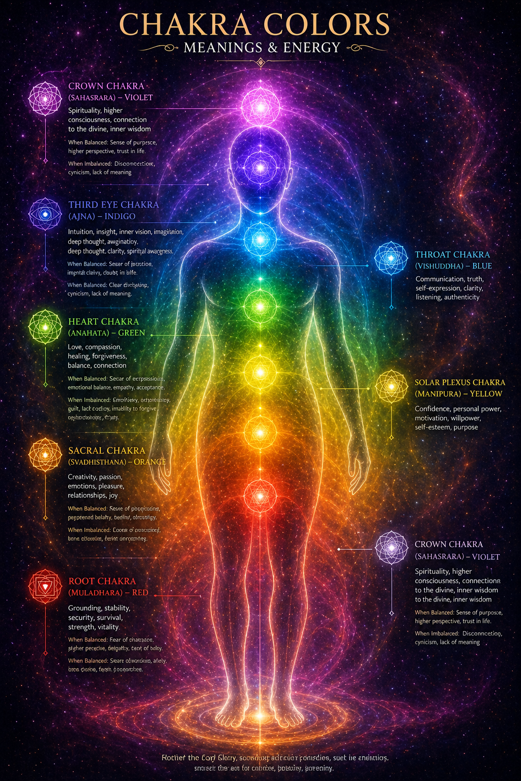 chakra colors meanings and energy