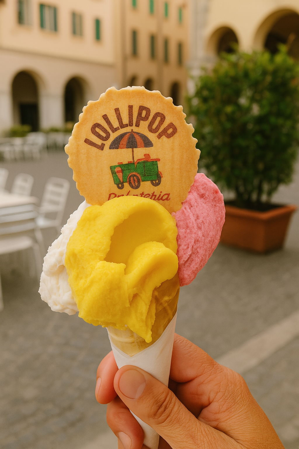 gelato lollipop