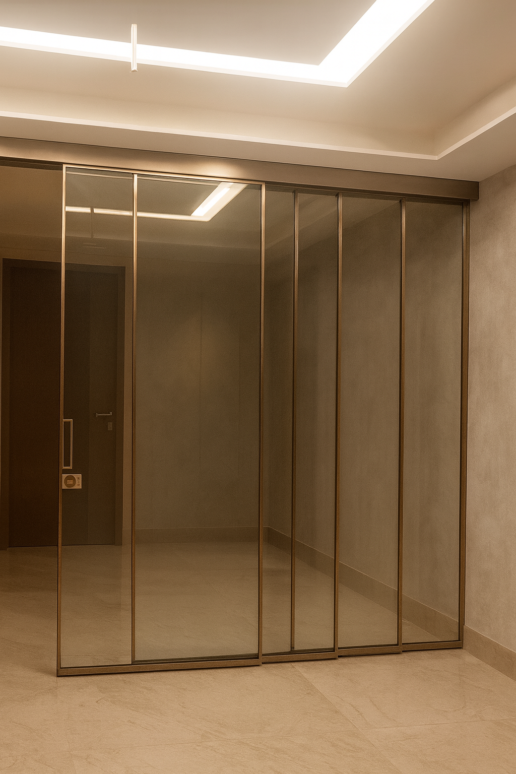 Telescopic sliding doors 