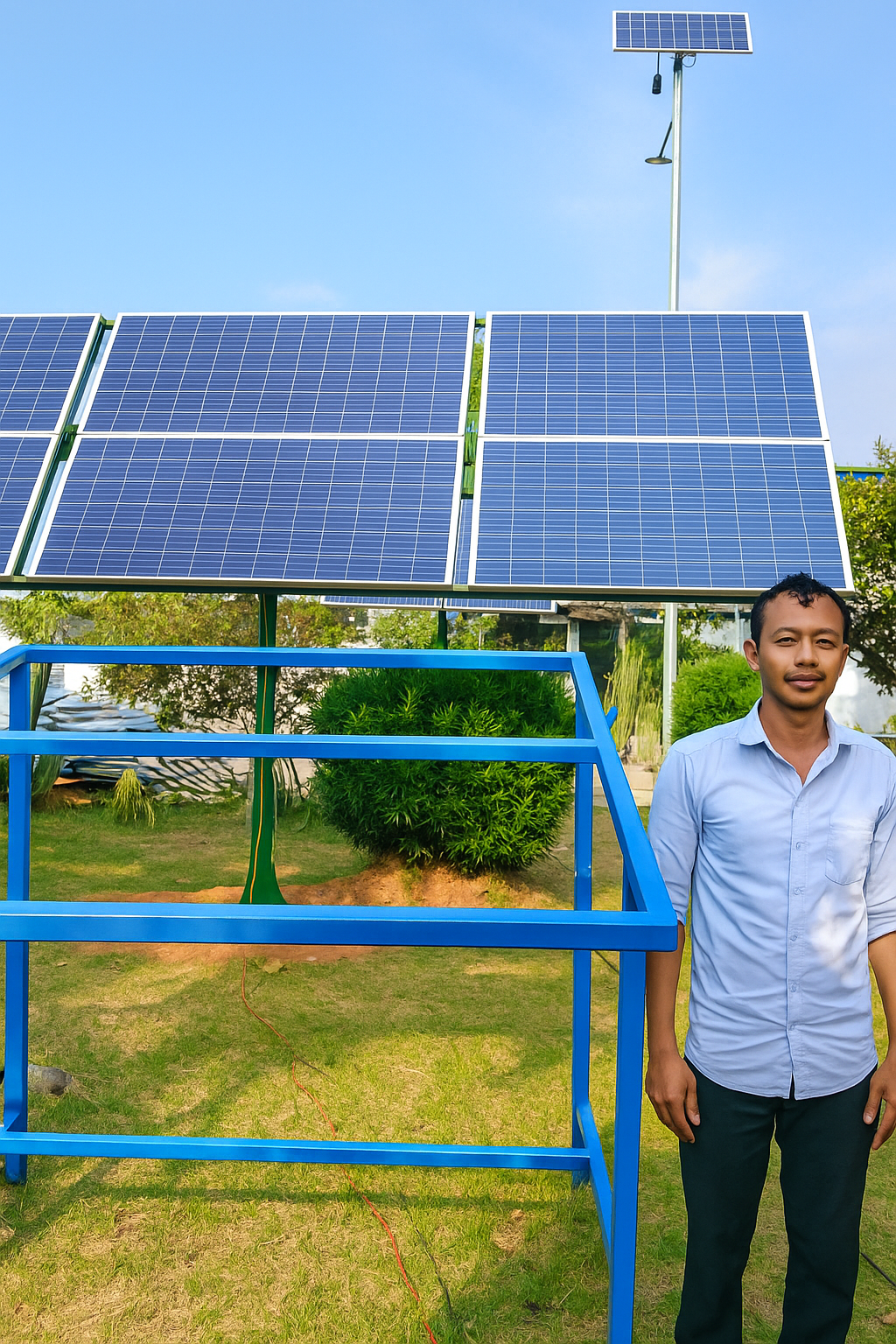 Pengerjaan Solar panel Pembangkit listrik tenaga matahari