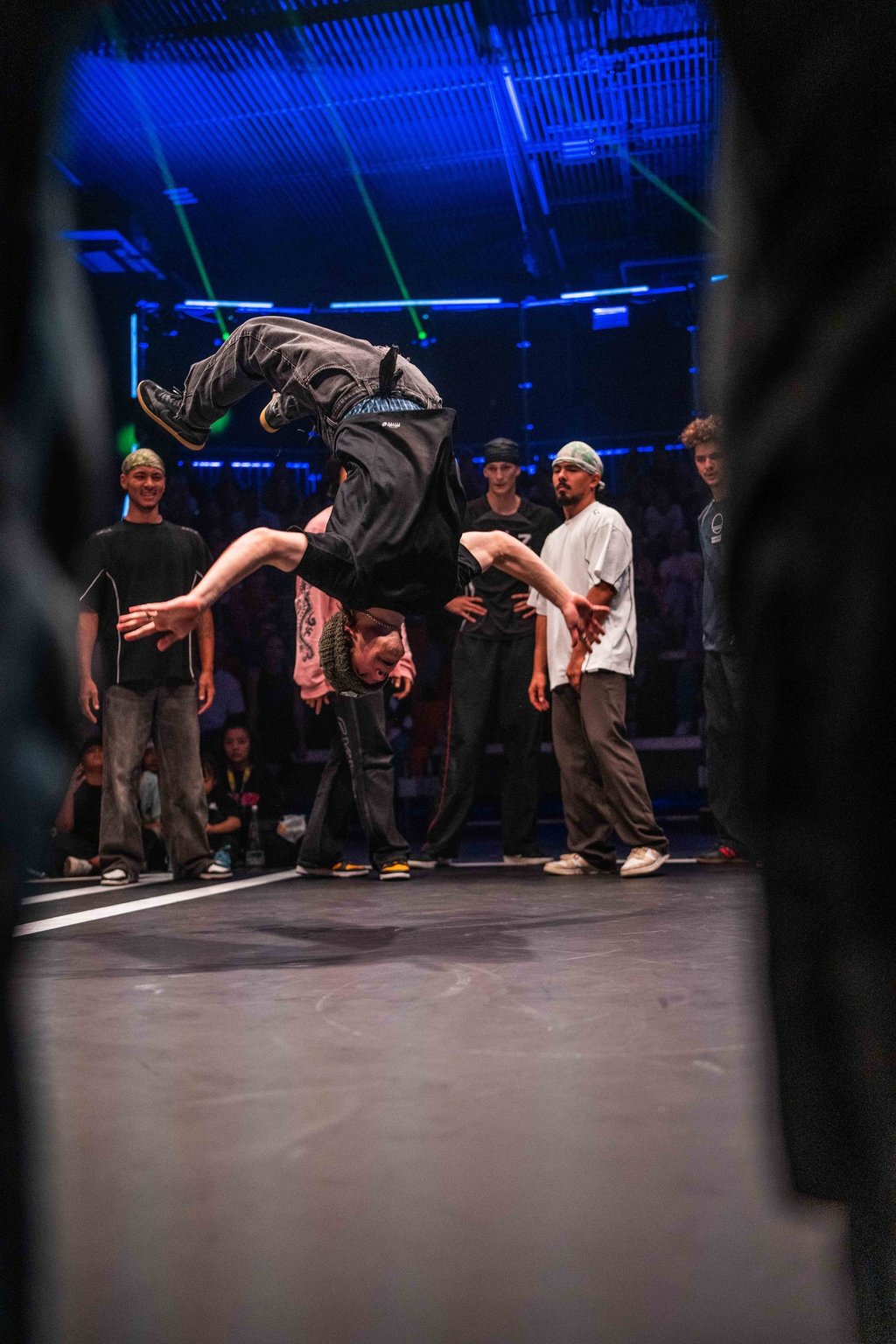 a man doing a trick in breaking battle