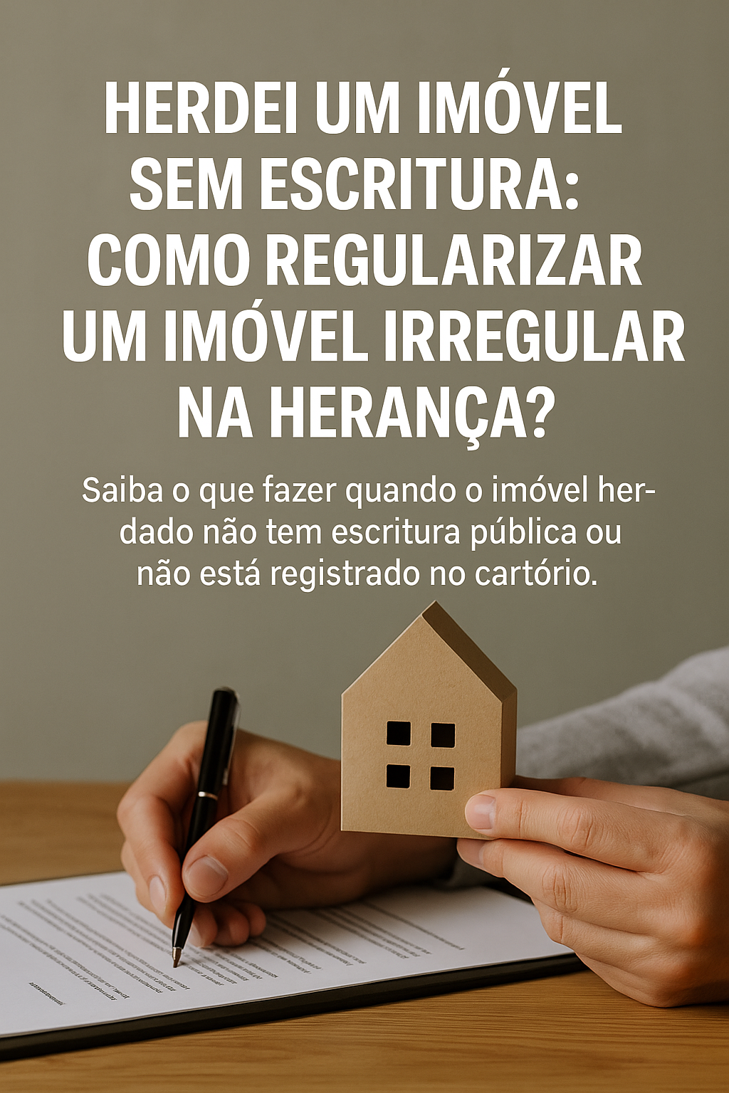 HERDEI UM IMÓVEL SEM ESCRITURA COMO REGULARIZAR UM IMÓVEL IRREGULAR NA HERANÇA