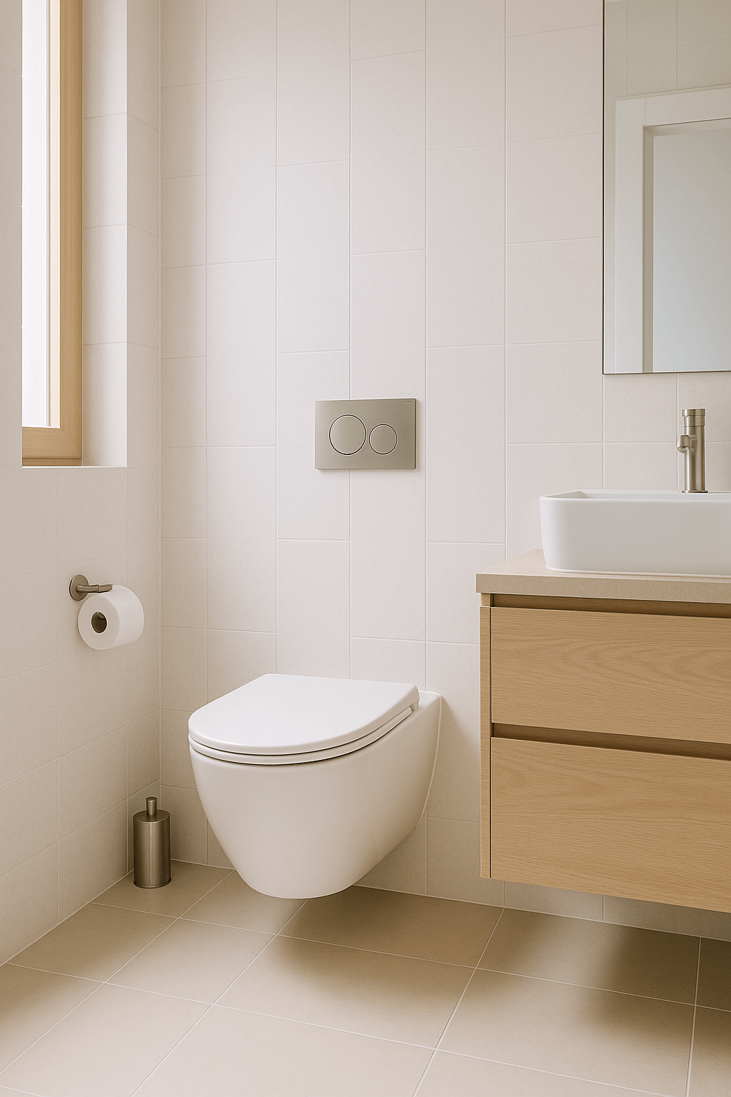 a bathroom with a toilet and a sink