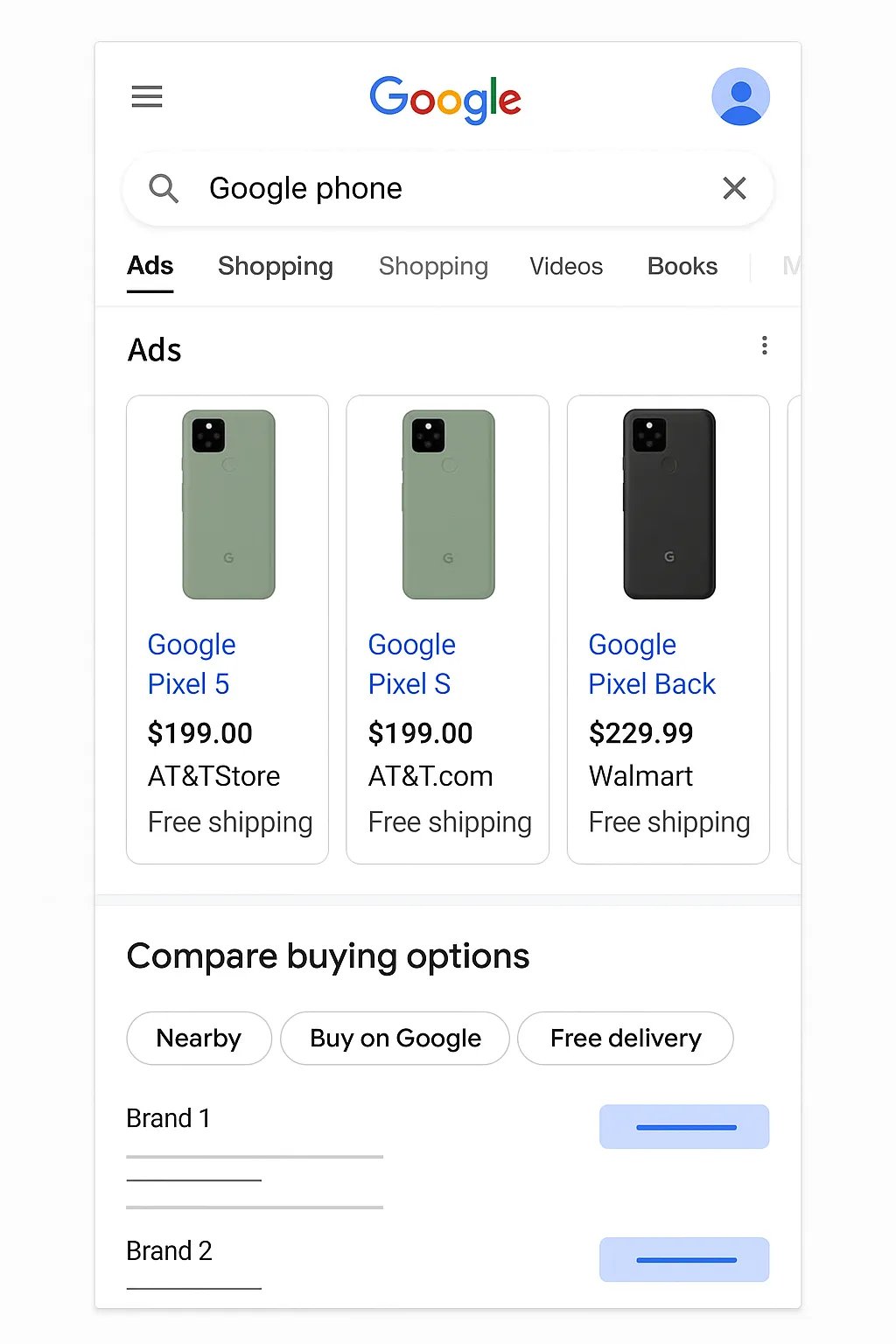 Pesquisa Google tradicional