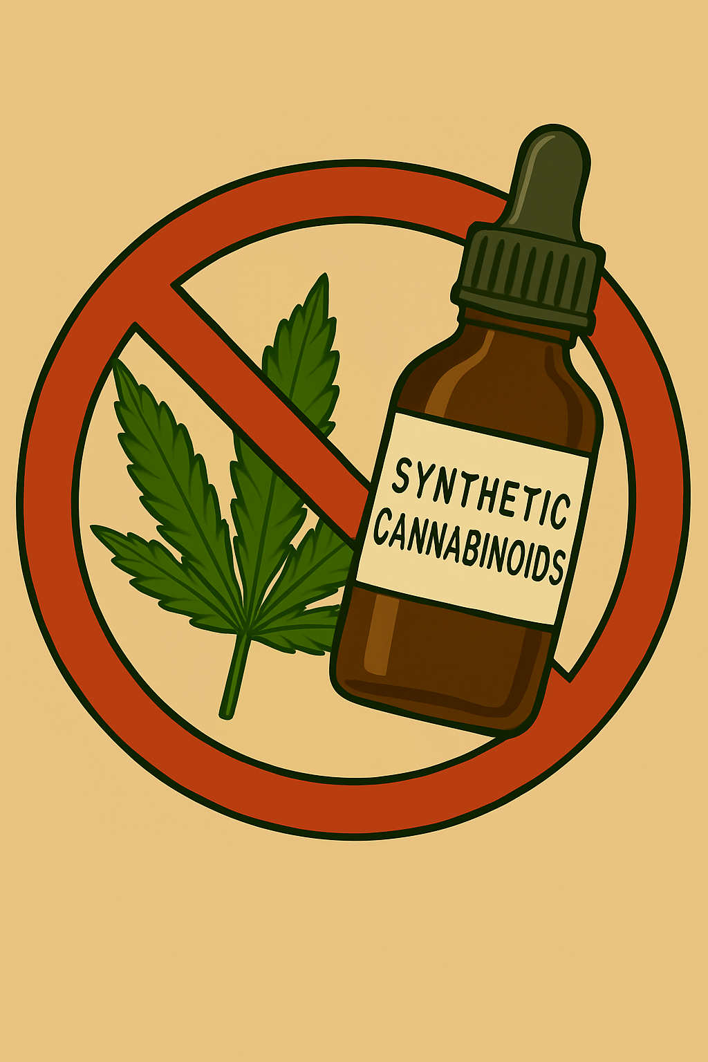 Symbole interdit sur les cannabinoïdes de synthèse