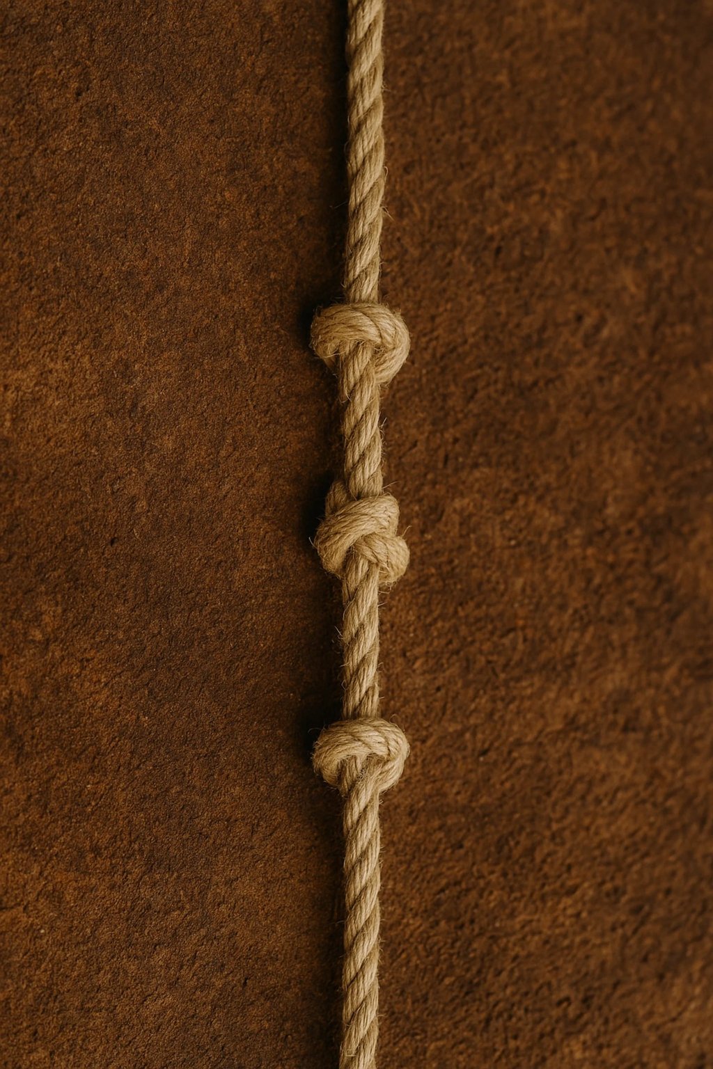 Corde avec des nœuds illustrant l’ancrage progressif et structuré de la Tríade Sutil énergétique