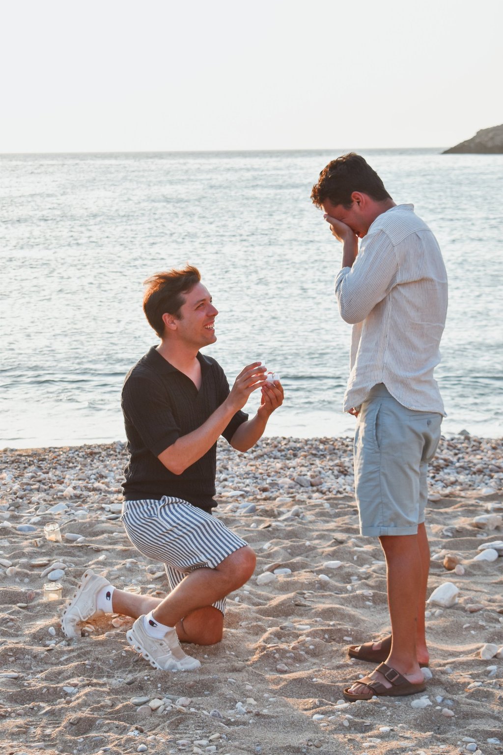 Proposal by the beach in Ios Greece