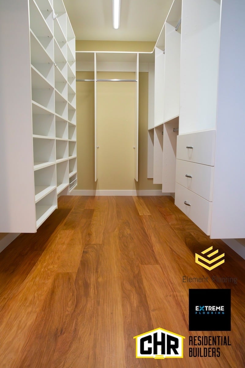 Flooring project walk in wardrobe