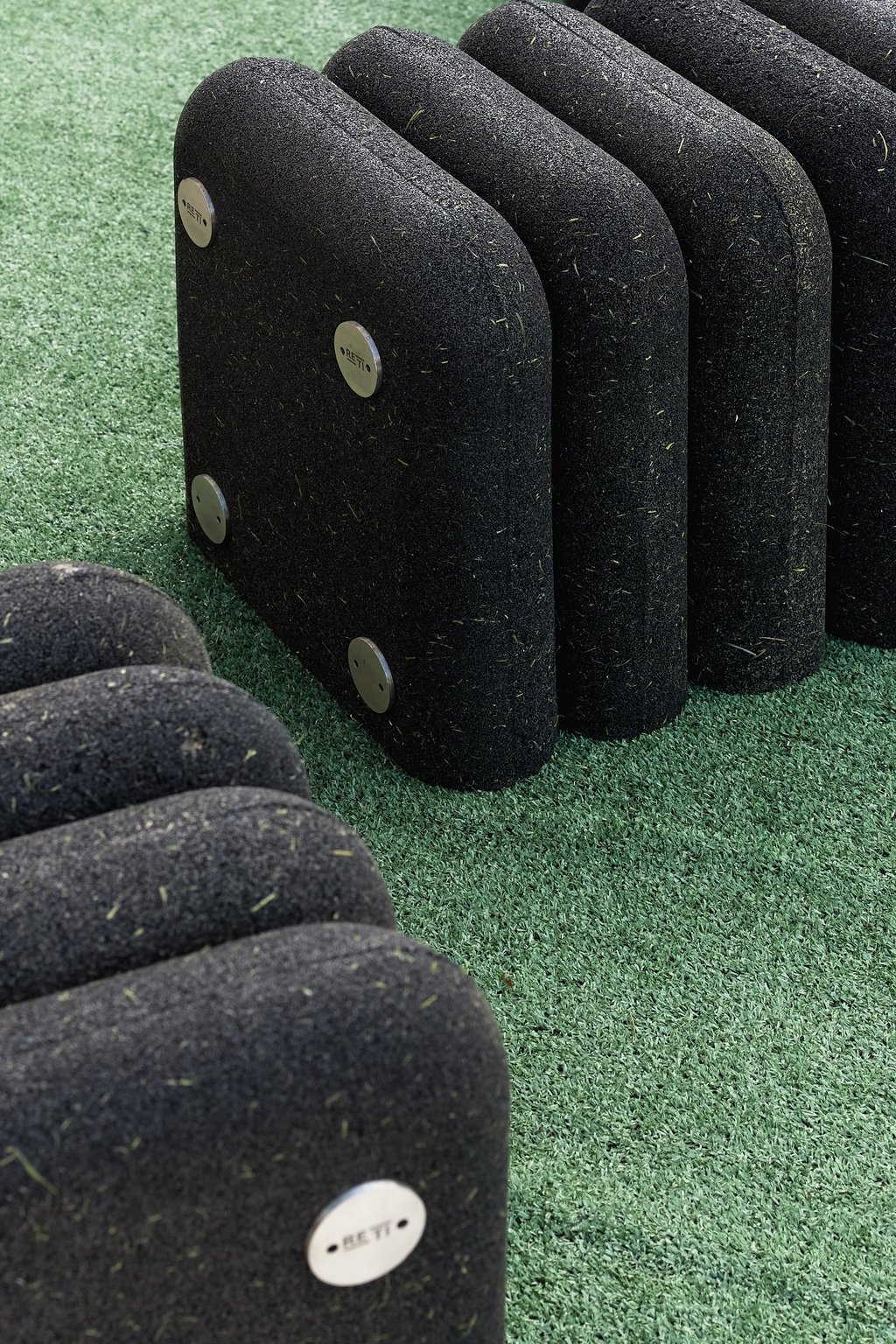 Public bench made from recycled tires, eco friendly furniture www.re-ti.io