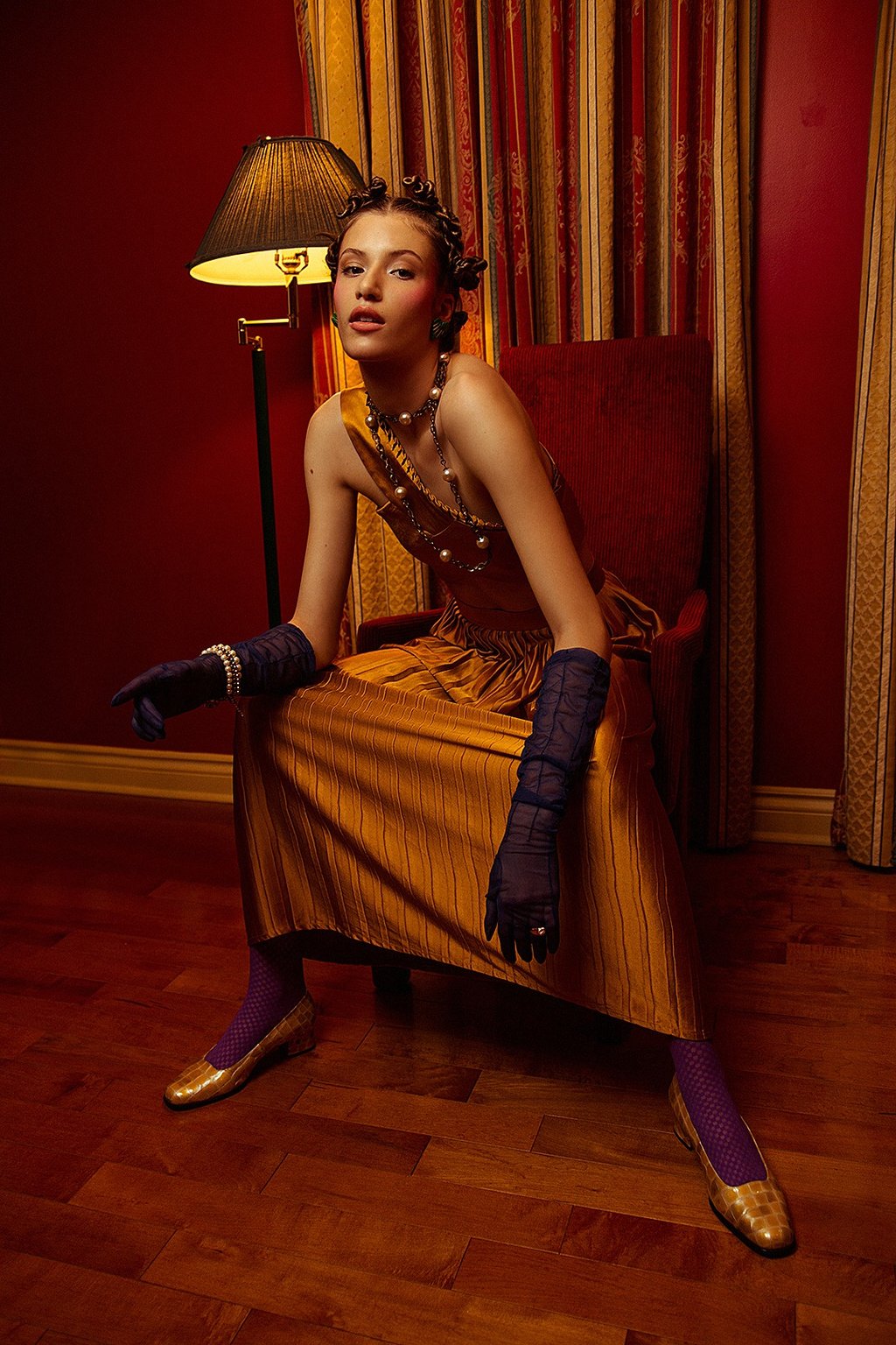 Modèle femme éditorial luxe