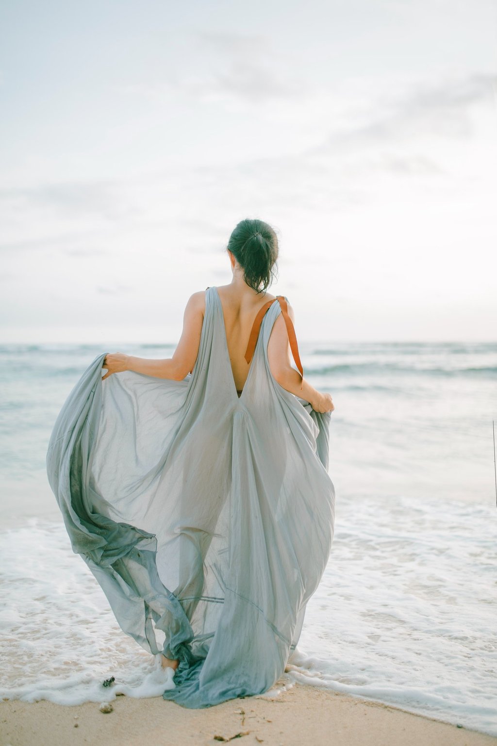 Portrait session at Nyang Nyang Beach Uluwatu Bali during sunset