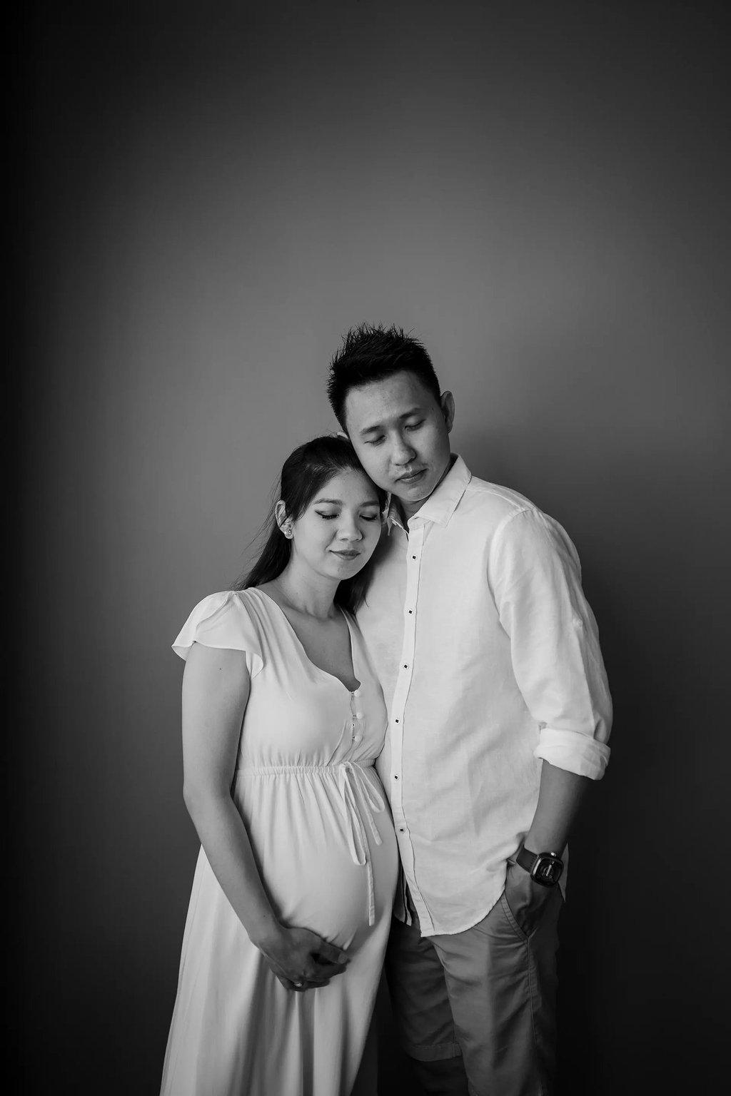 Intimate maternity portrait during a quiet family session at Anantara Uluwatu Bali.