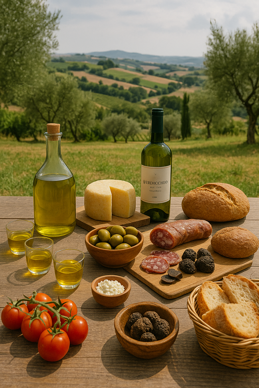 Assaggio olio extravergine oliva tipico Marche