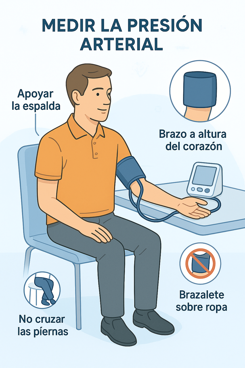 tutorial para la correcta toma de presión arterial en casa.