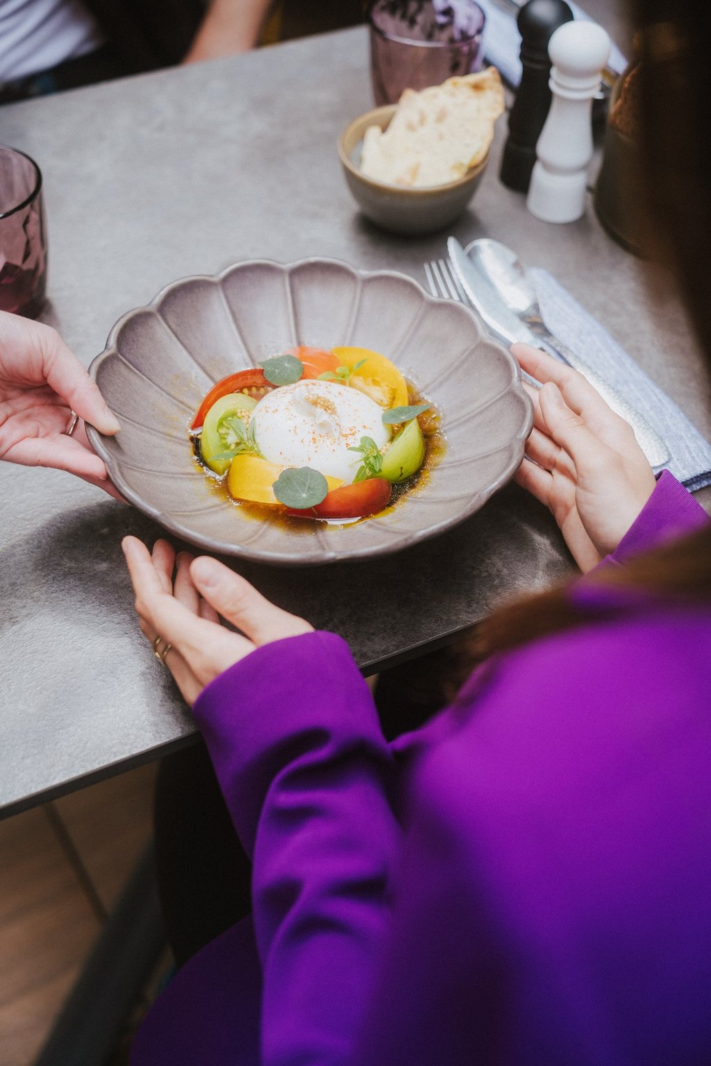 Tomates et mozzarella du restaurant Martin République Paris
