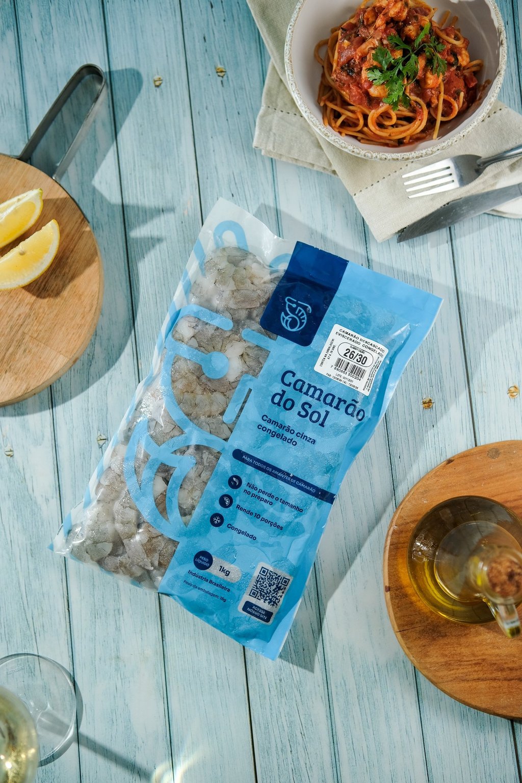 Filé de camarão congelado Camarão do Sol para restaurante