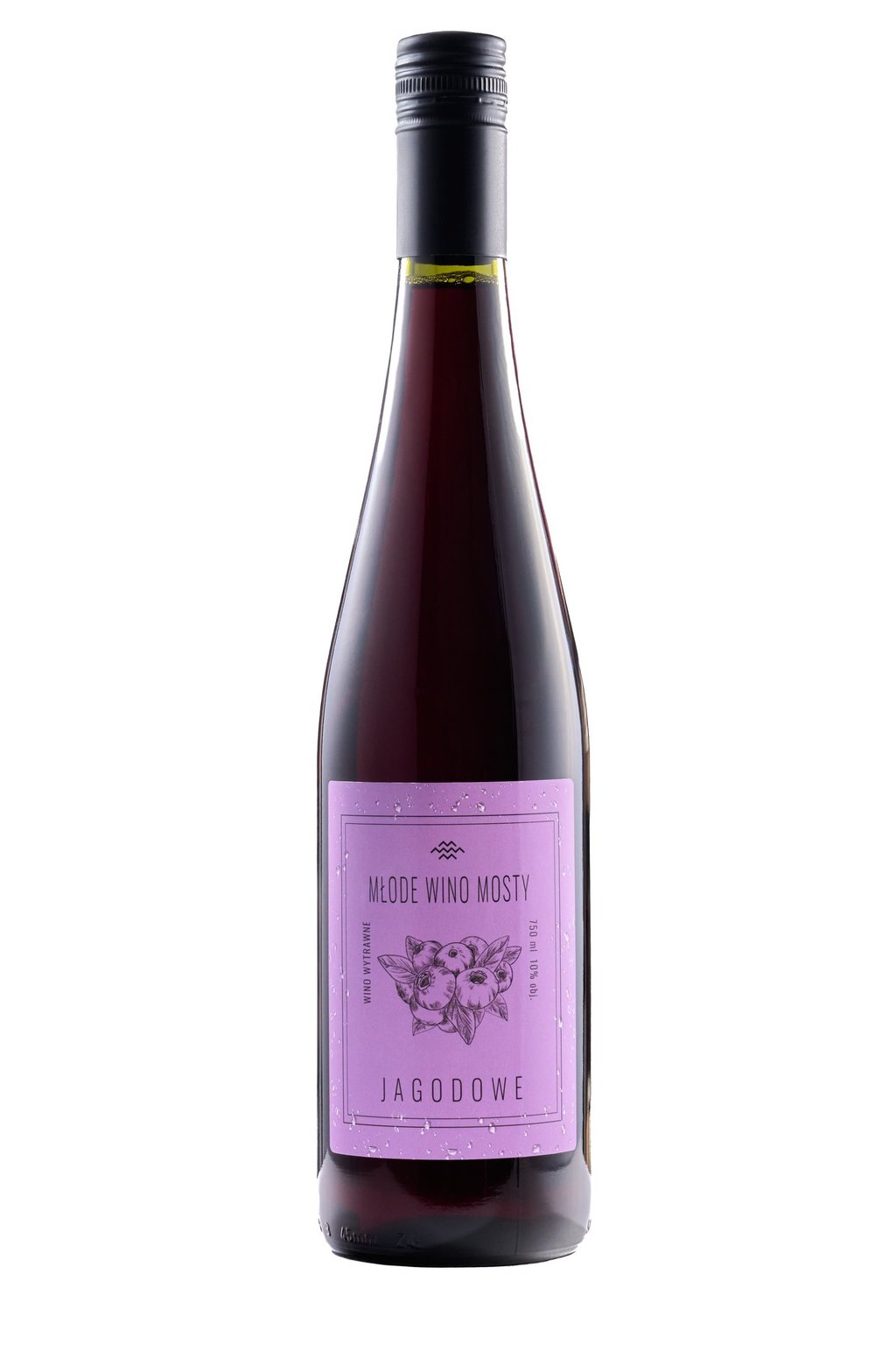 butelka wina jagodowego; wino jagodowe; polskie wino