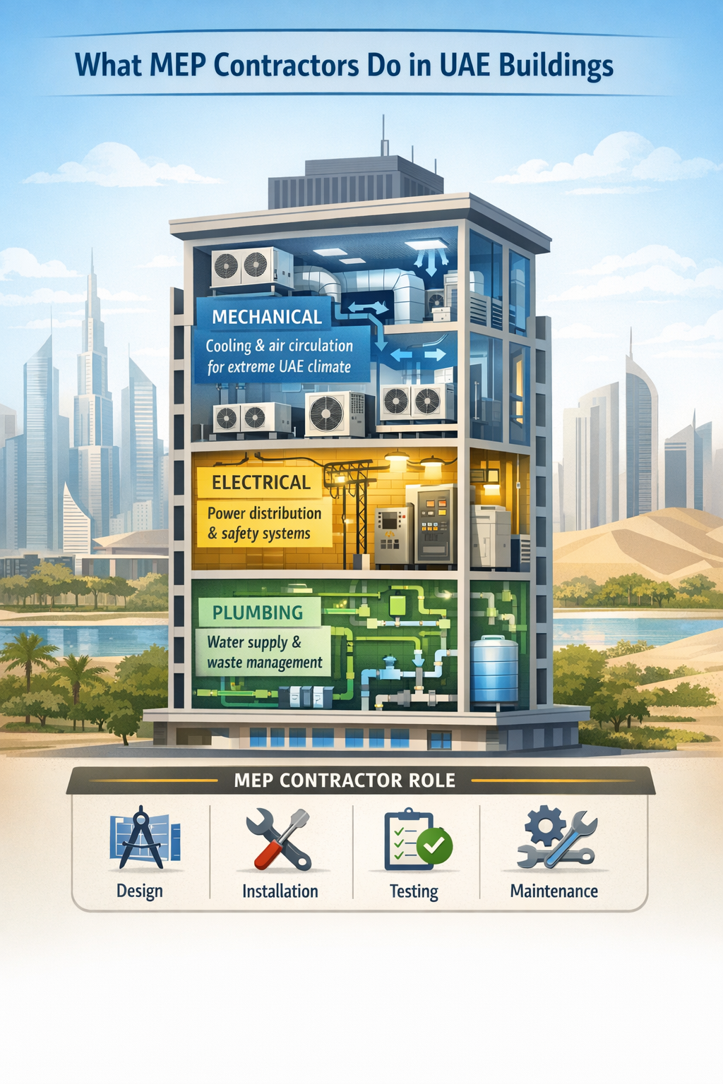 MEP contractors in UAE buildings