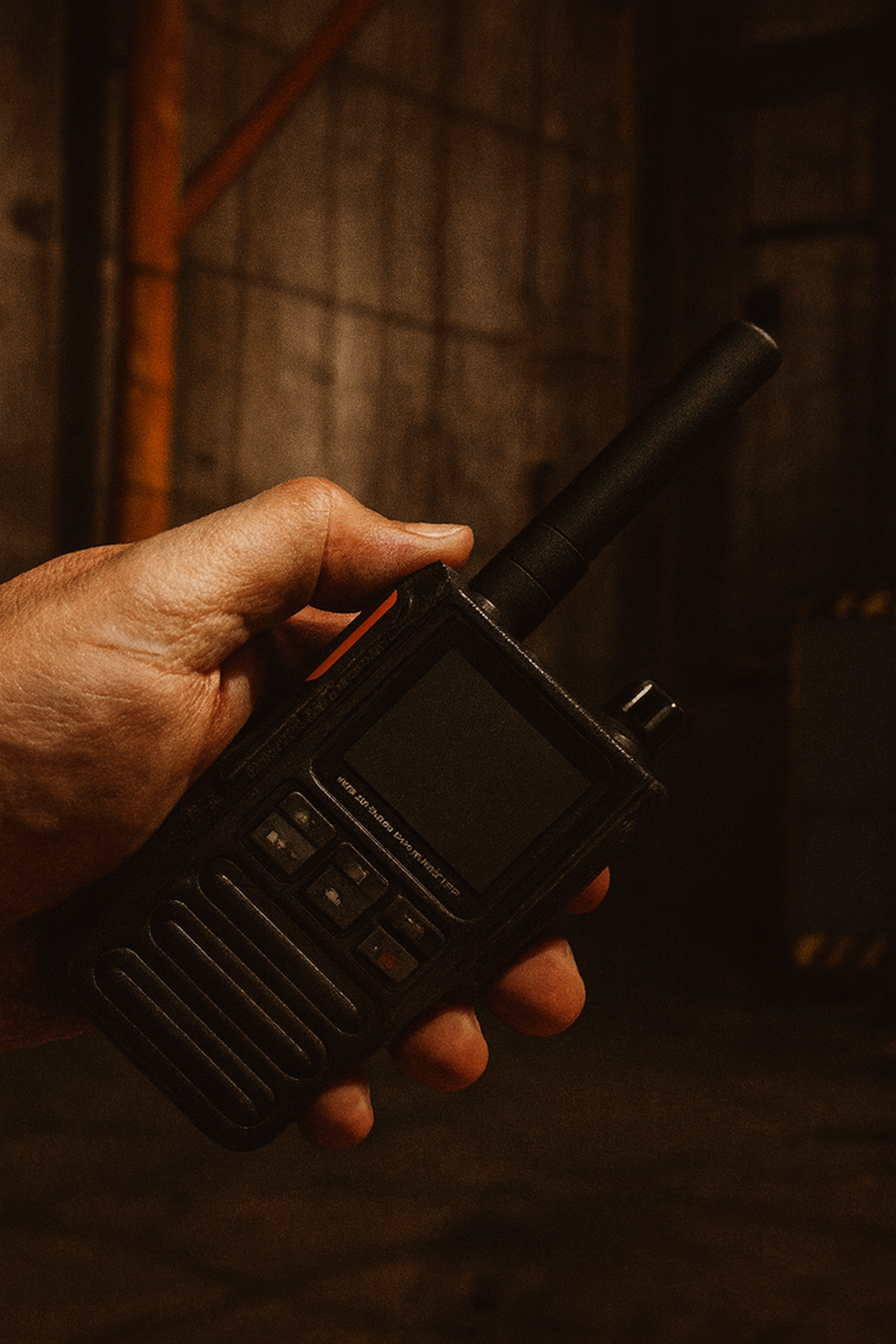 Radio PGT70 de PttGlobal en entorno Industrial