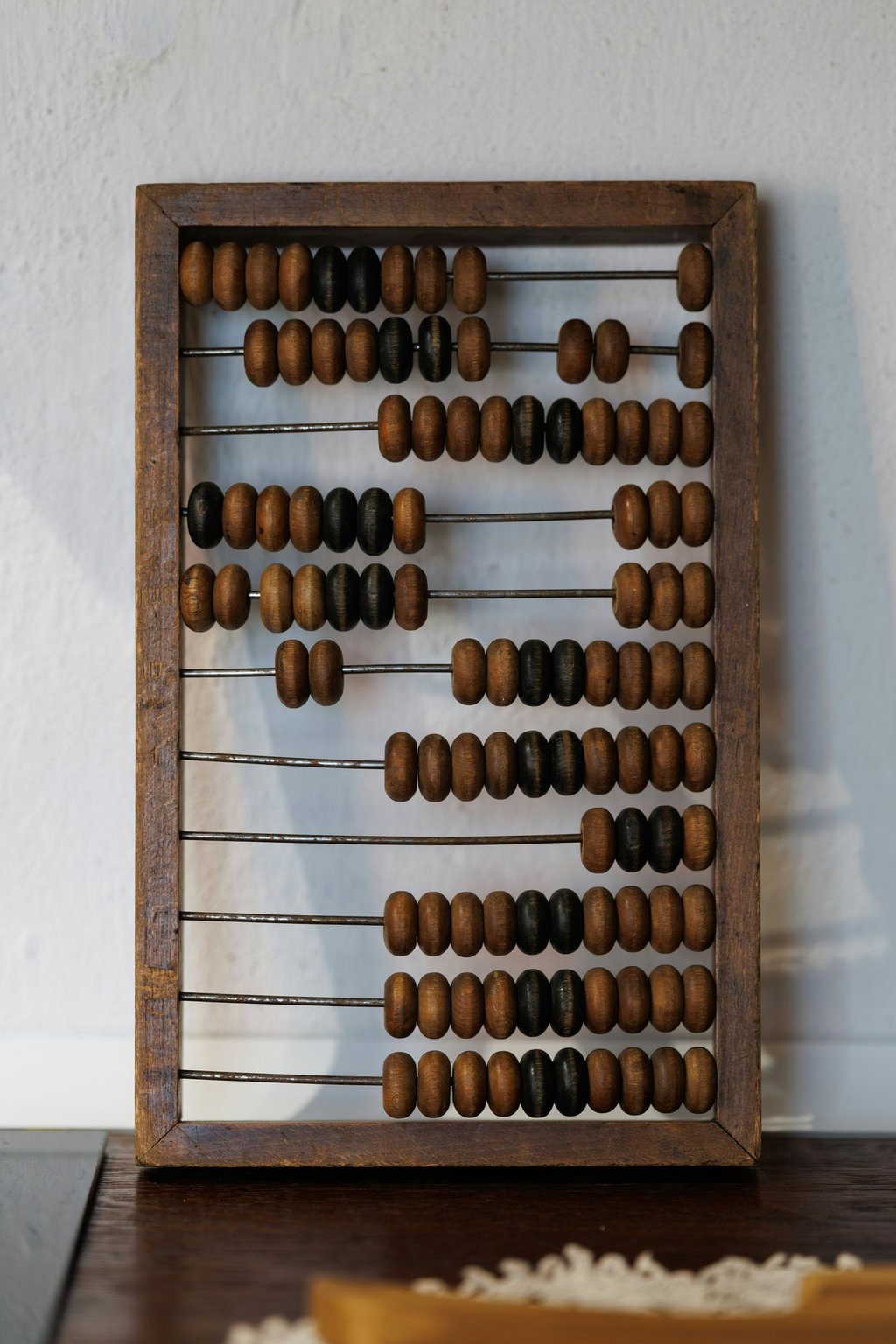 Photo of a large wooden abacus. Credit Alexandr Popadin via Unsplash.