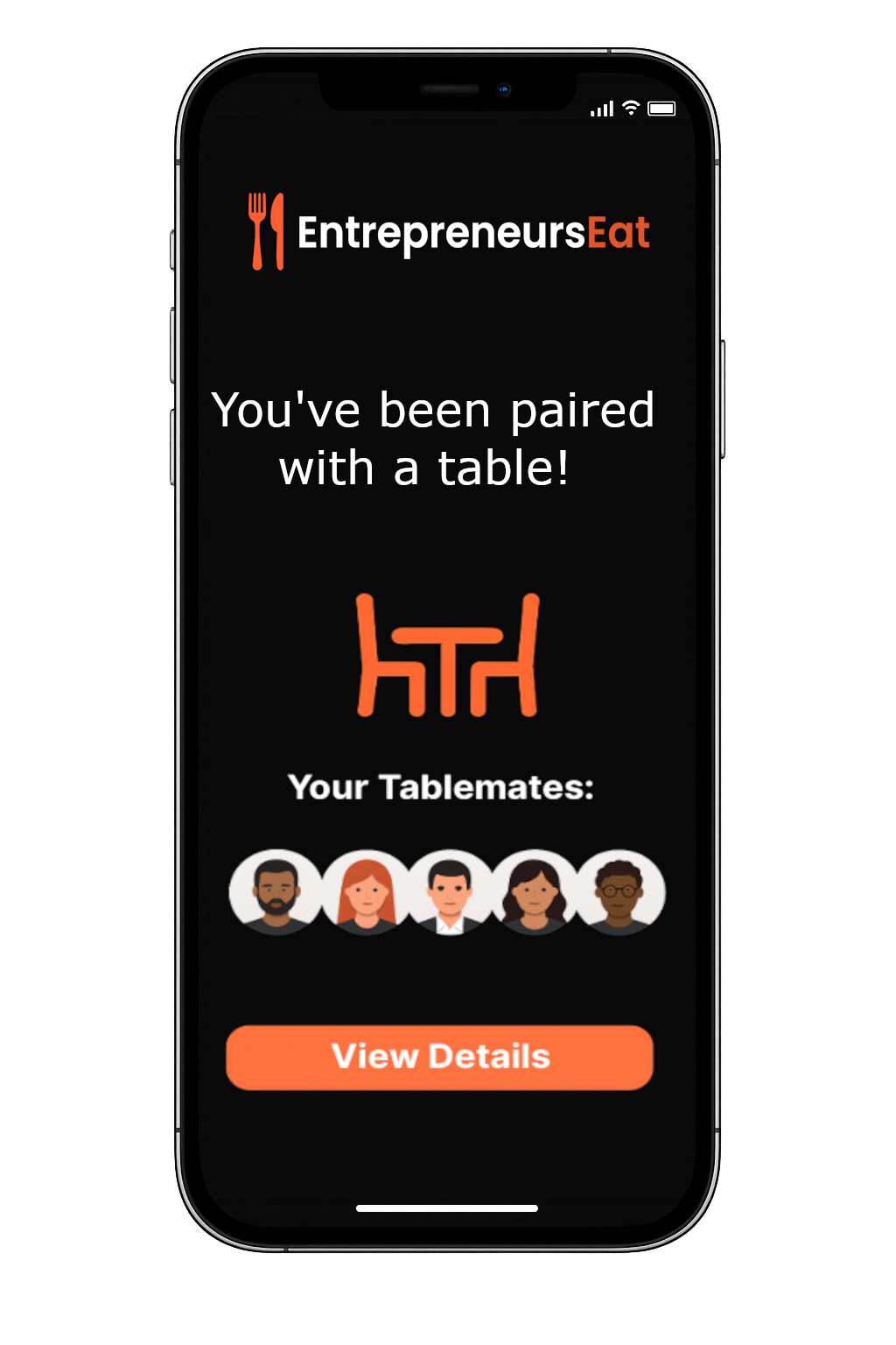 App Mockup of Thomas' Business