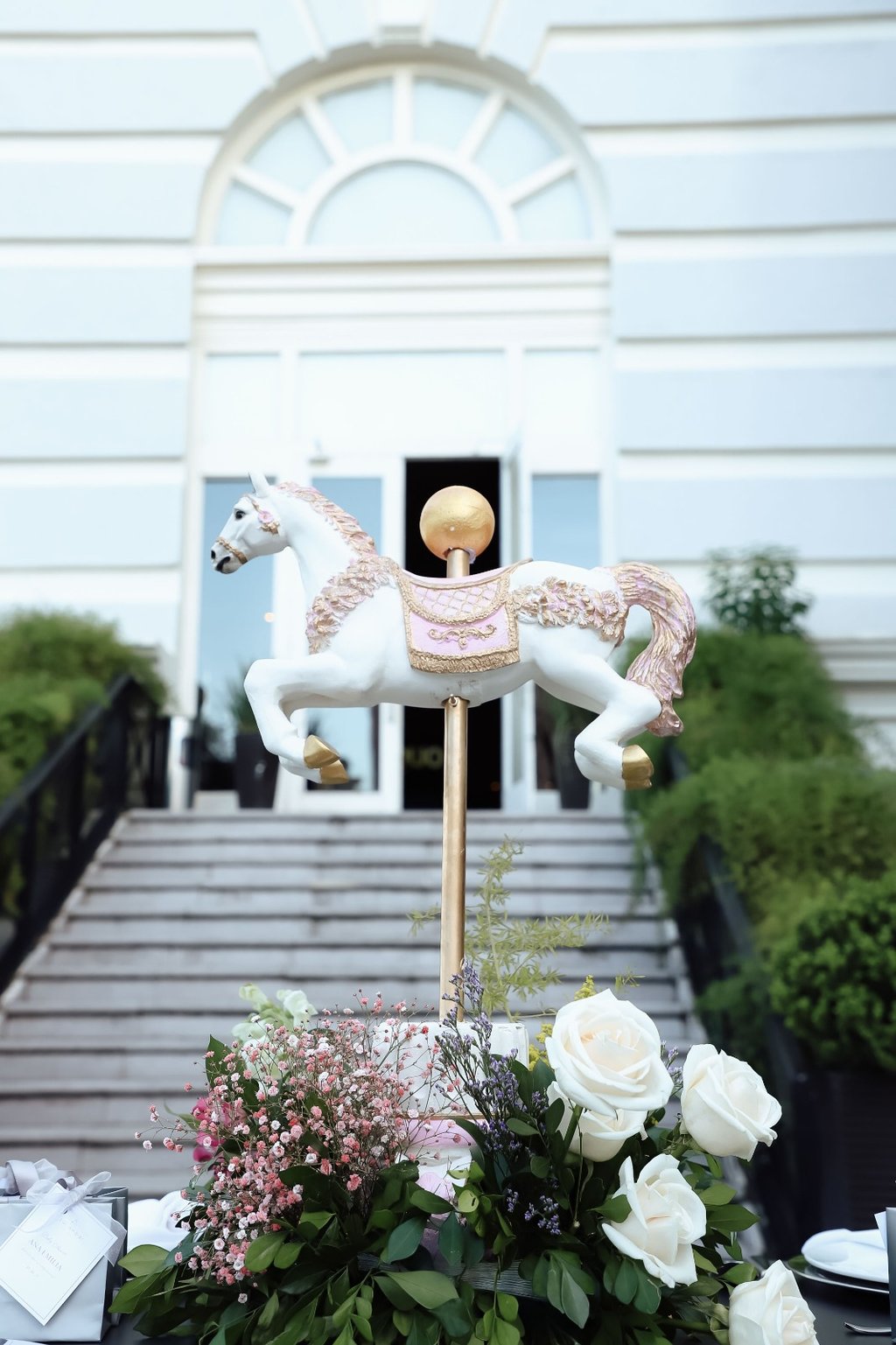 Centro de mesa babyshower diseño floral Amor de Flores