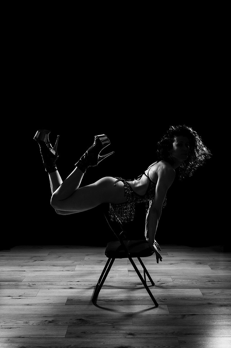 low key black and white chair dance photography maude tourret photography