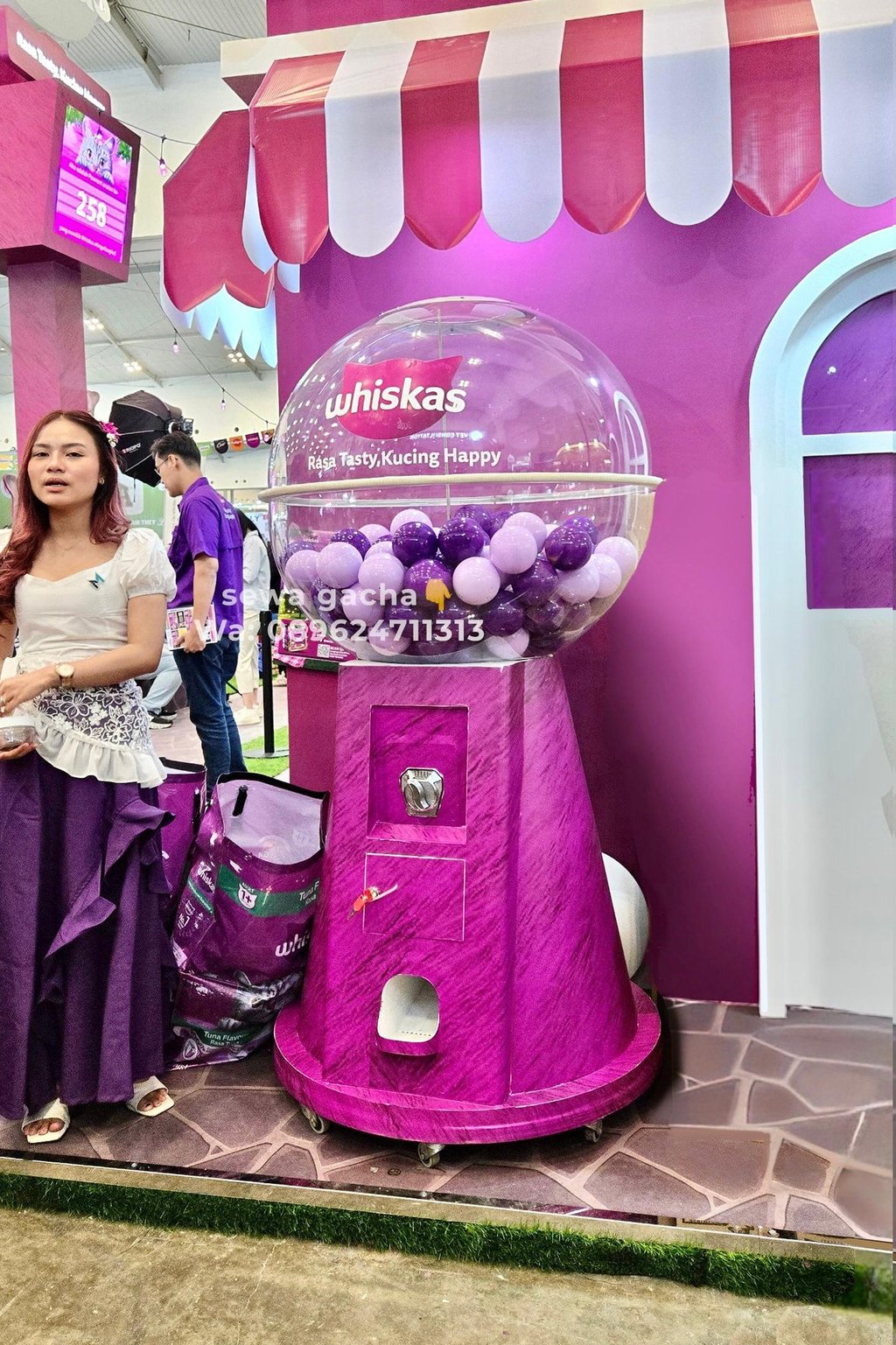 sewa mesin gacha jumbo ungu jabodetabek