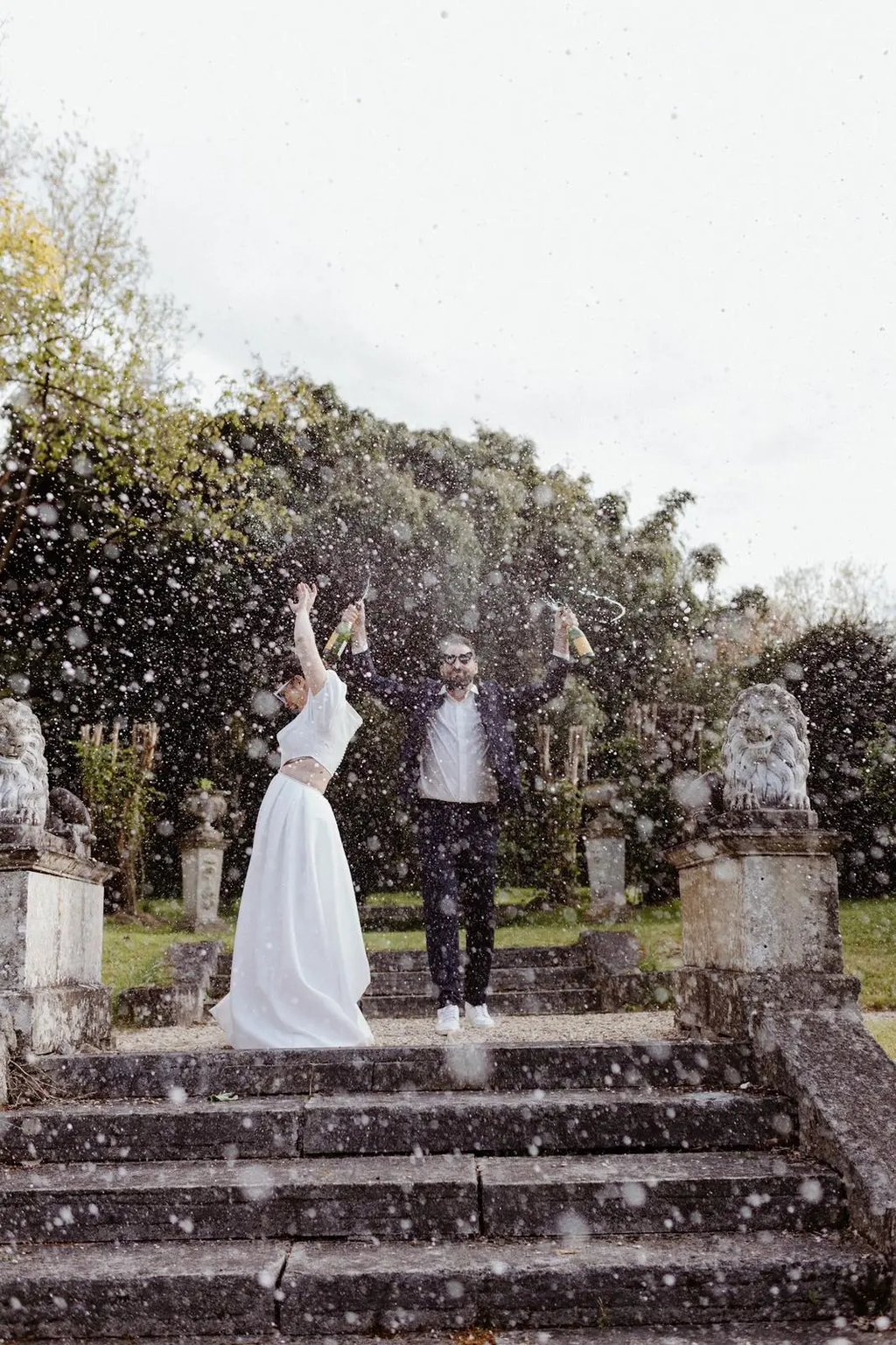 douche de champagne mariage