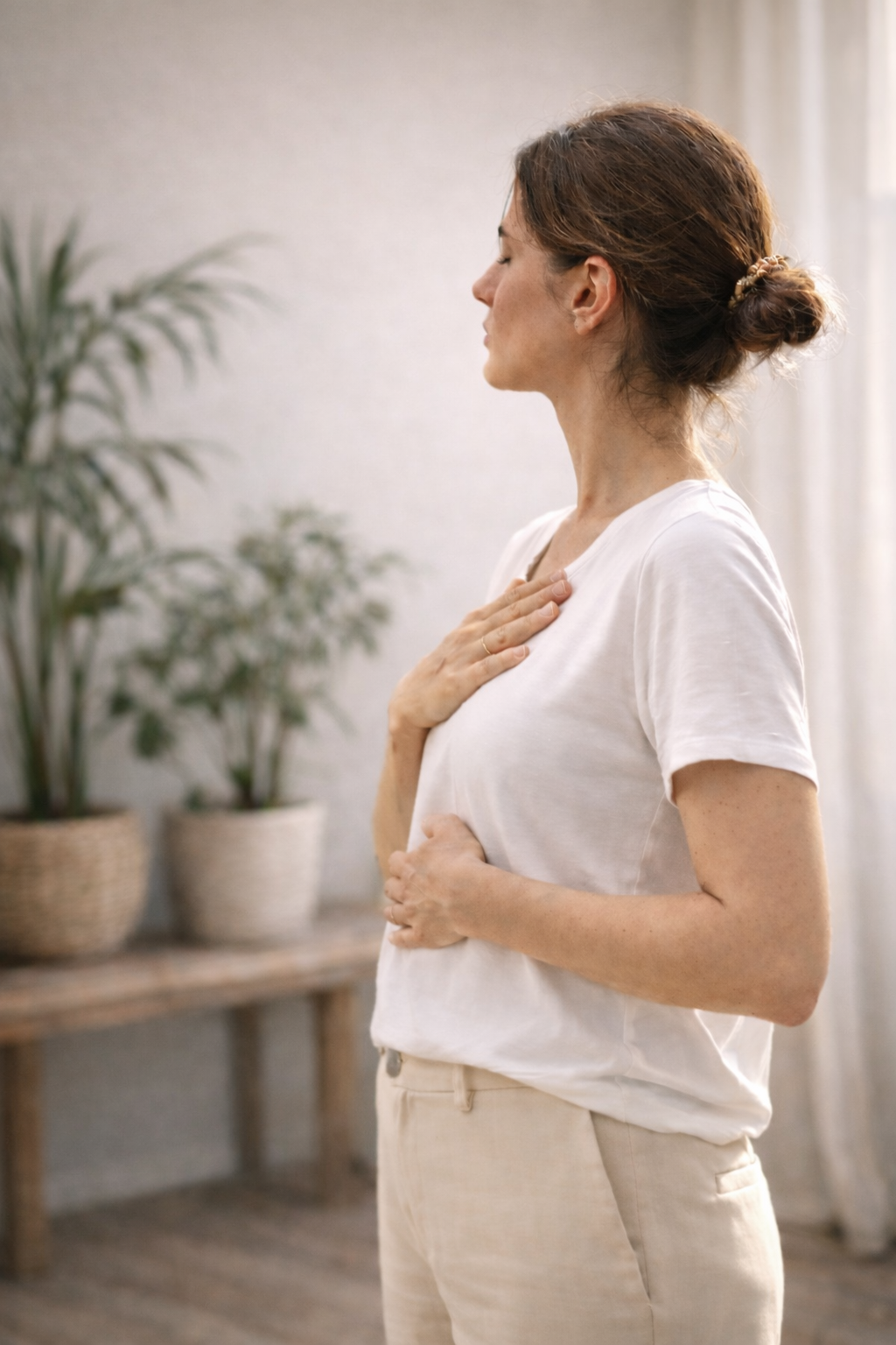 EExercice de sophrologie basé sur la respiration et la conscience du corps