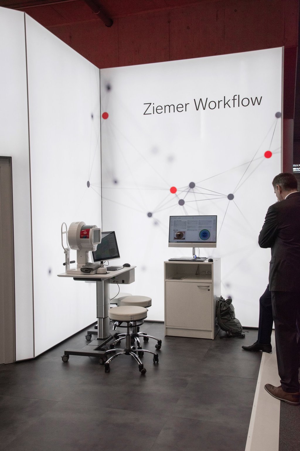 Präsentation des Ziemer Workflows und der GALILEI Diagnosegeräte an der Fachmesse.