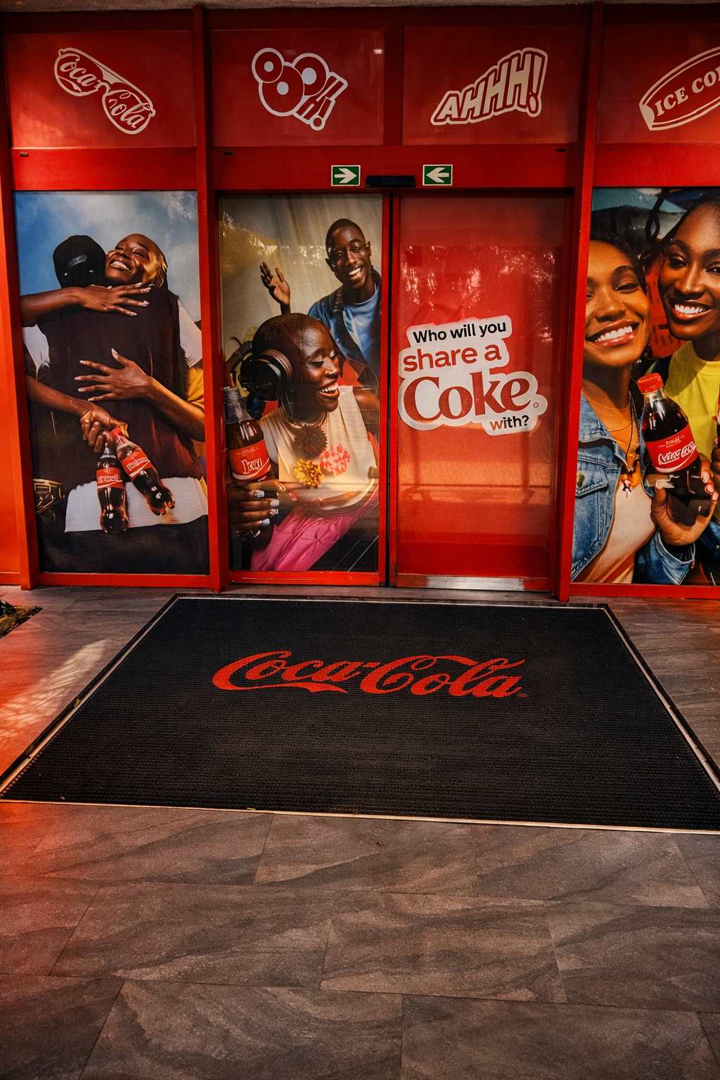 coca-cola branded entrance mat by SignWriters