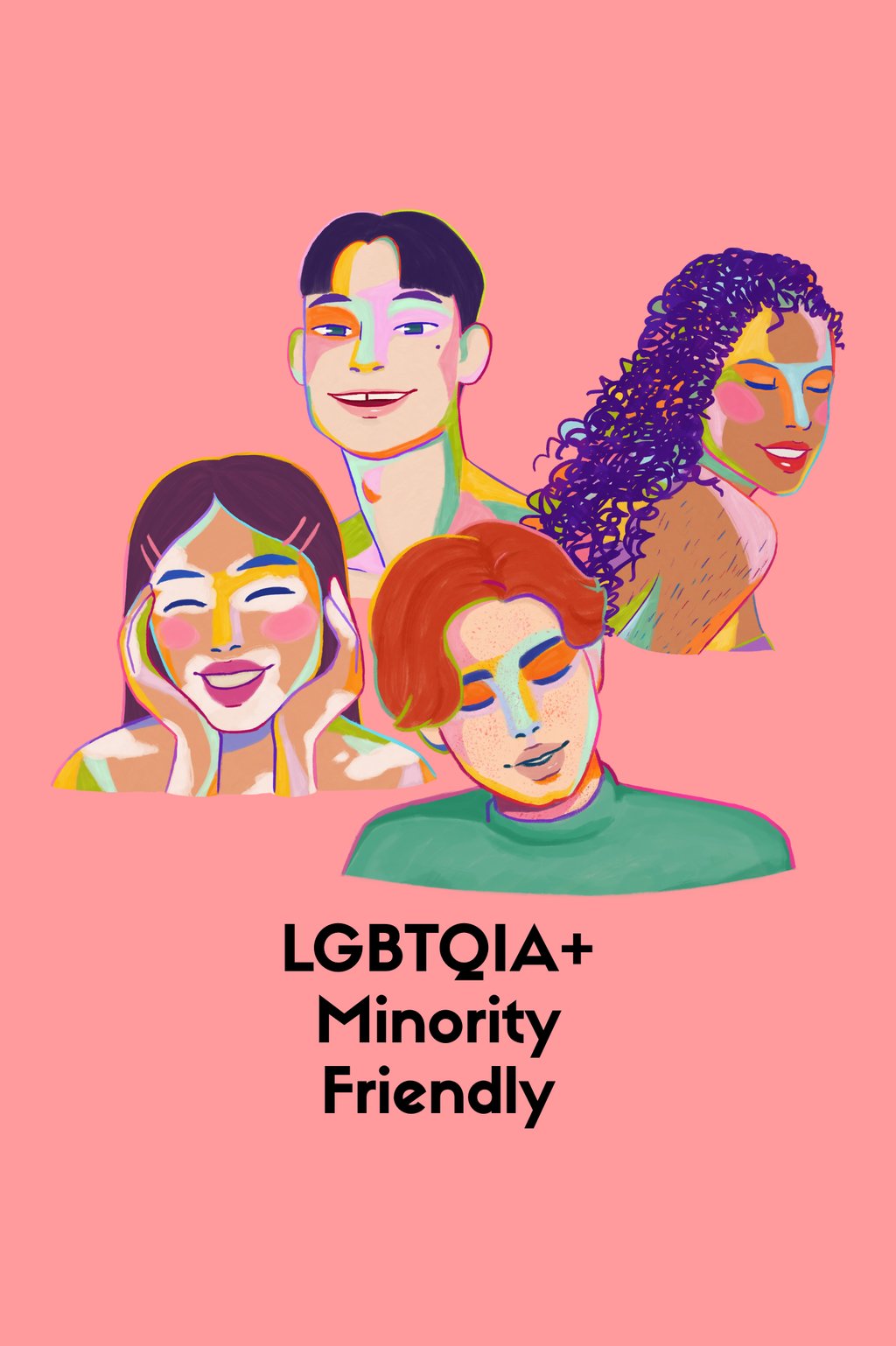 Affiche LGBTQIA+ friendly
