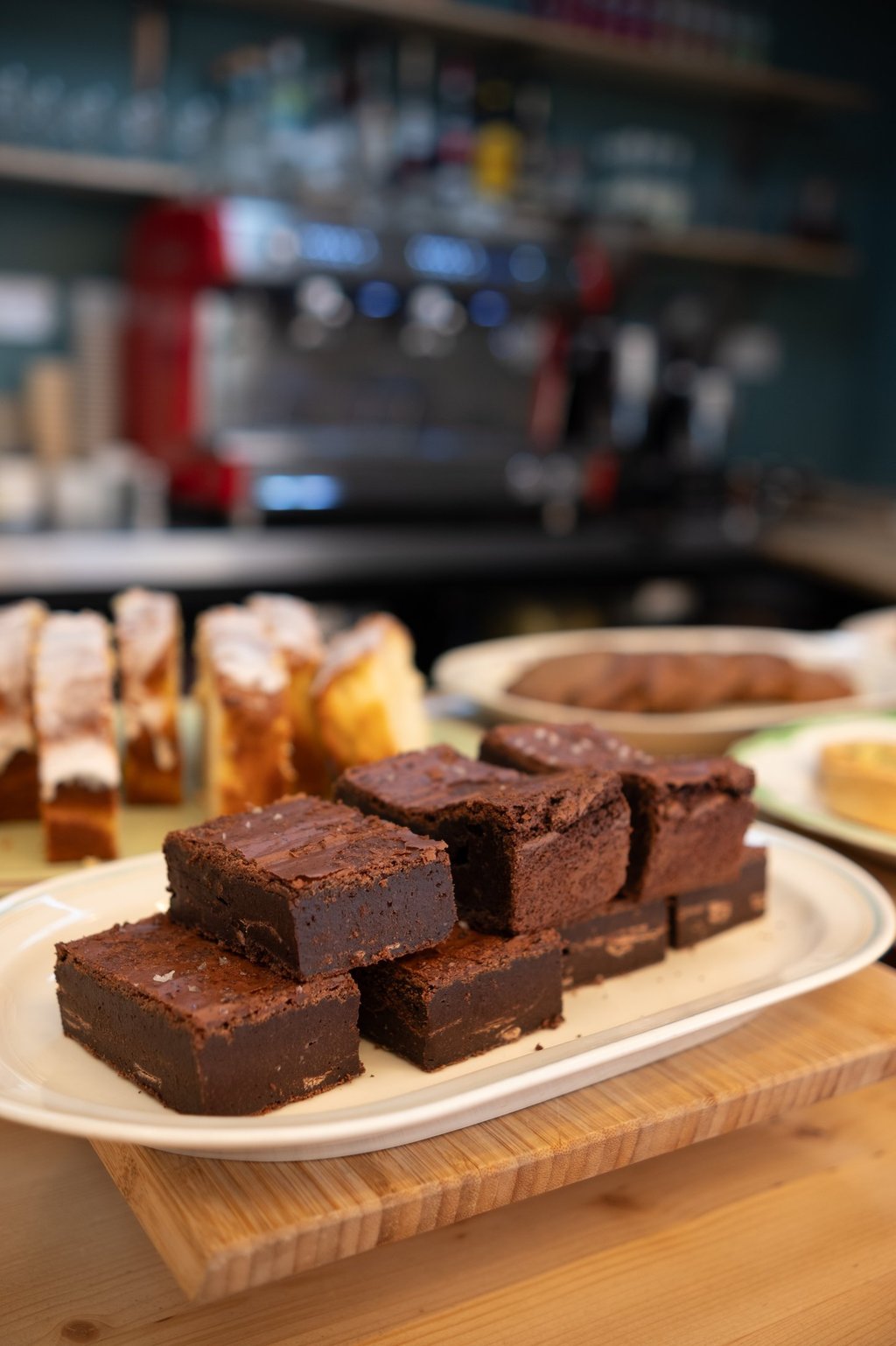Chocolate brownies and cakes at Garth Park Kitchen, cafe in Bicester