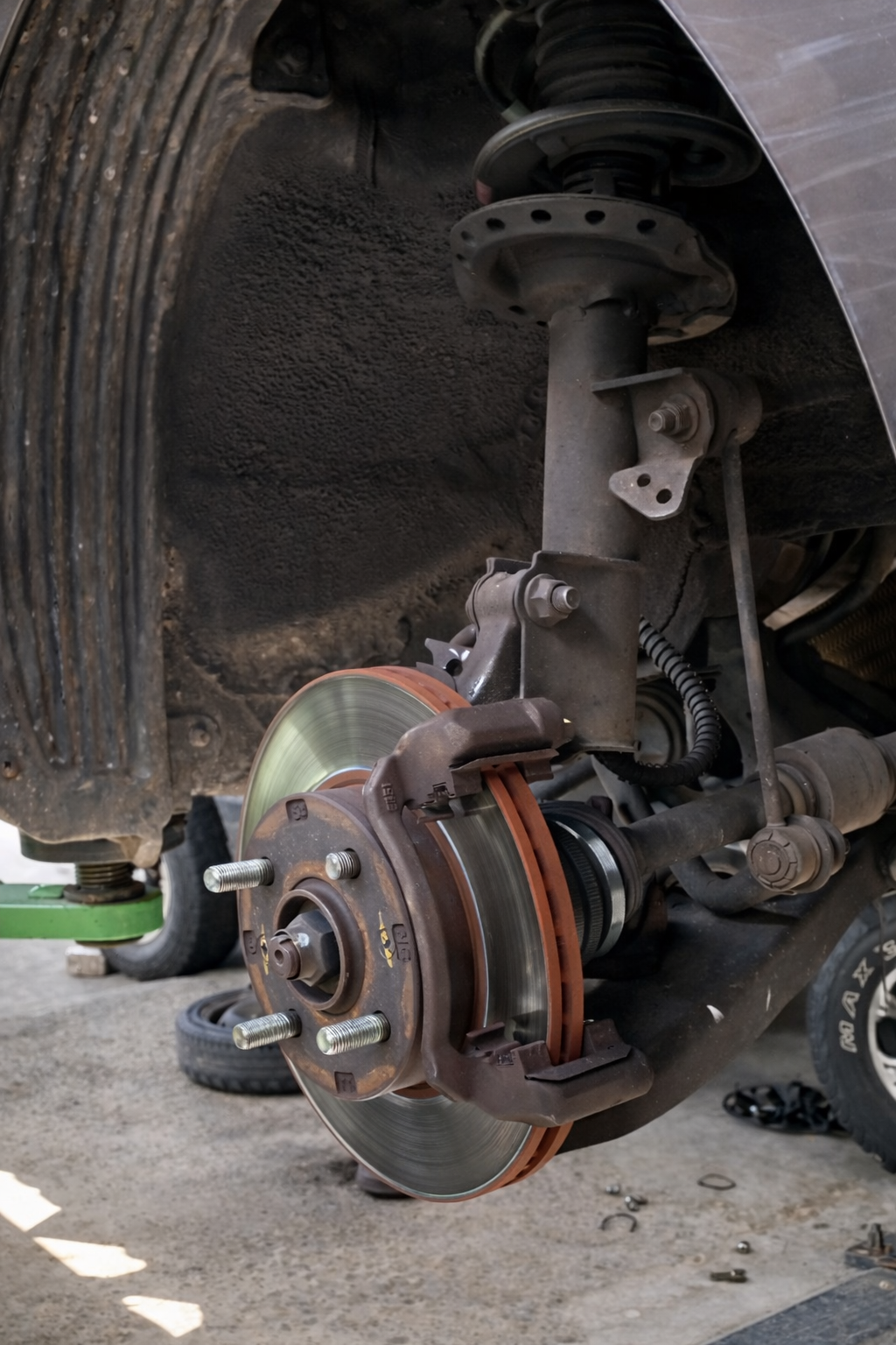 Sistema de frenos. Detectamos desgaste a tiempo para evitar fallas y accidentes.