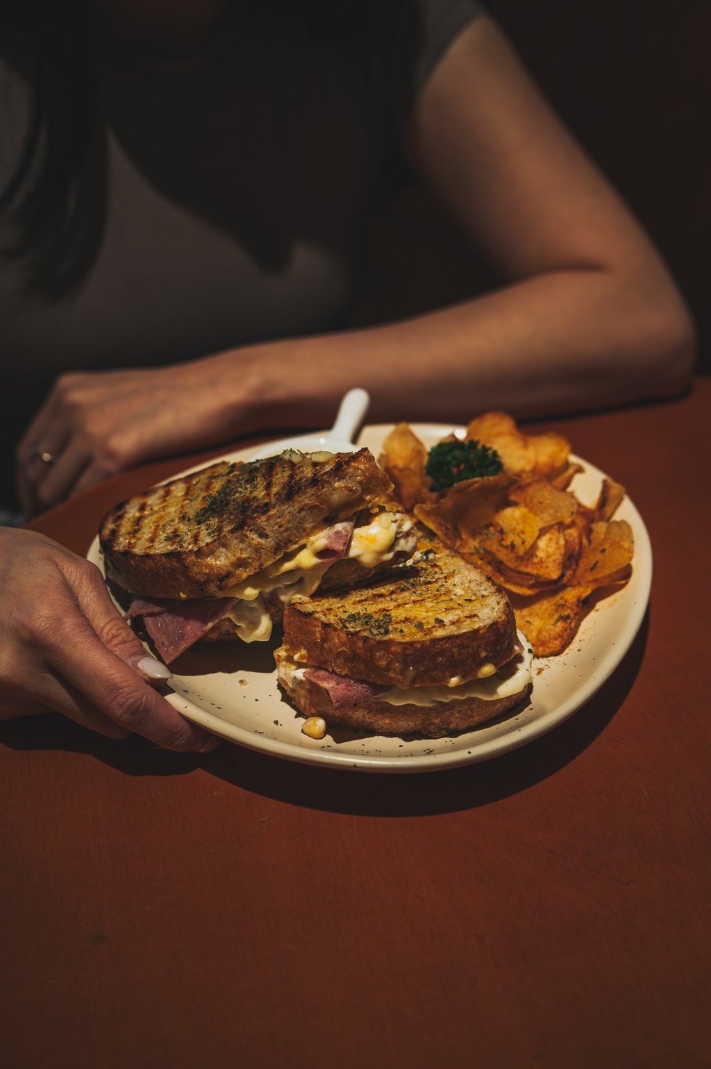 Cheesy Pastrami Sourdough Sandwich at Joyi Bakes Batam