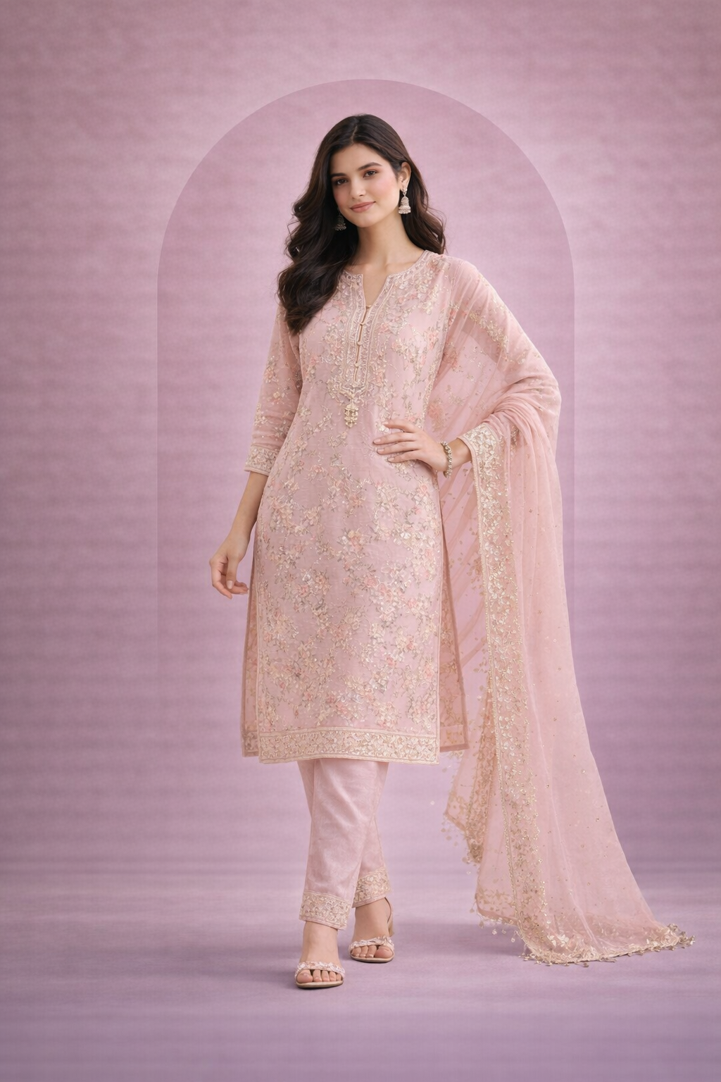 Women's festive suit sets with dupatta traditional ethnic wear – tryshopy