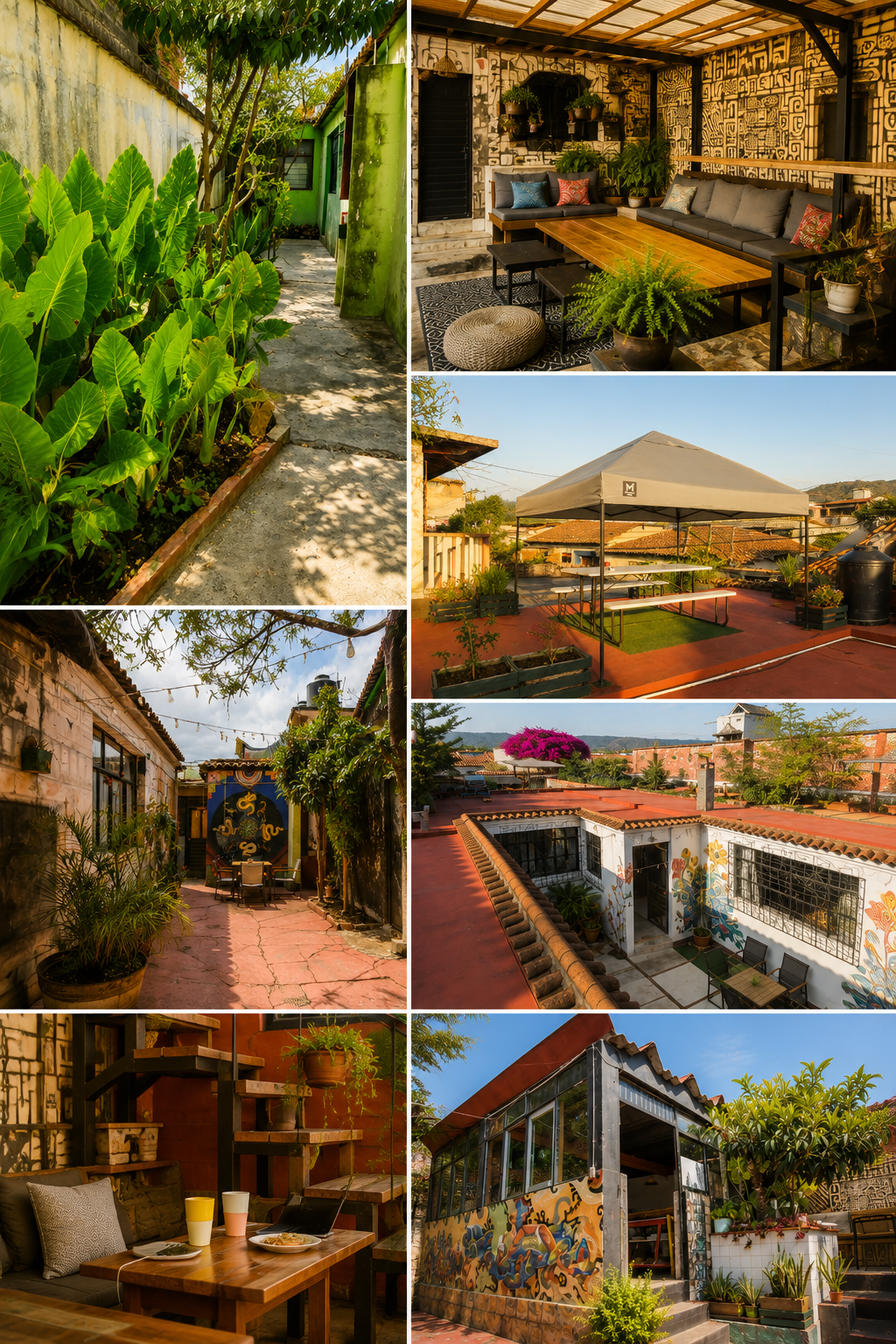 Biophilic coworking surrounded by plants