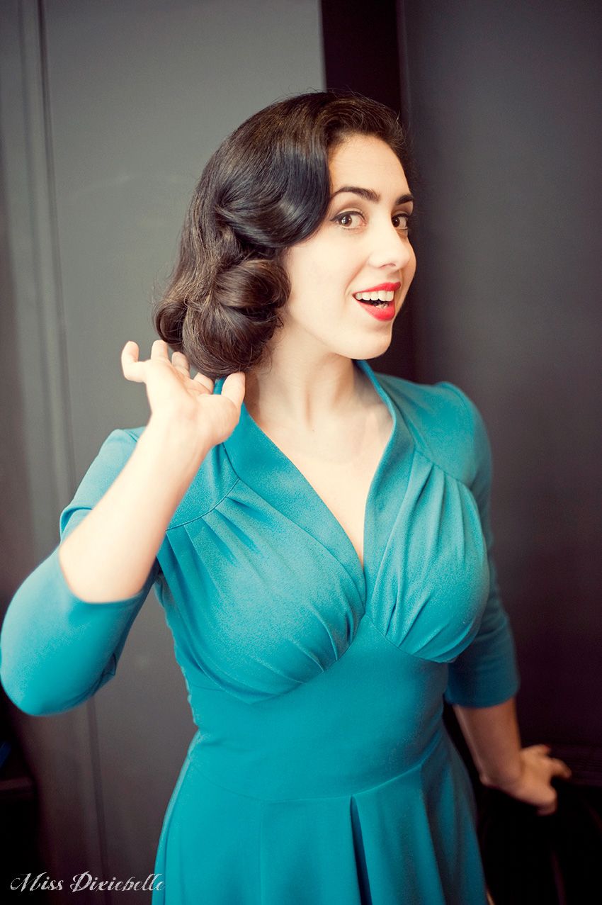 woman with a vintage updo