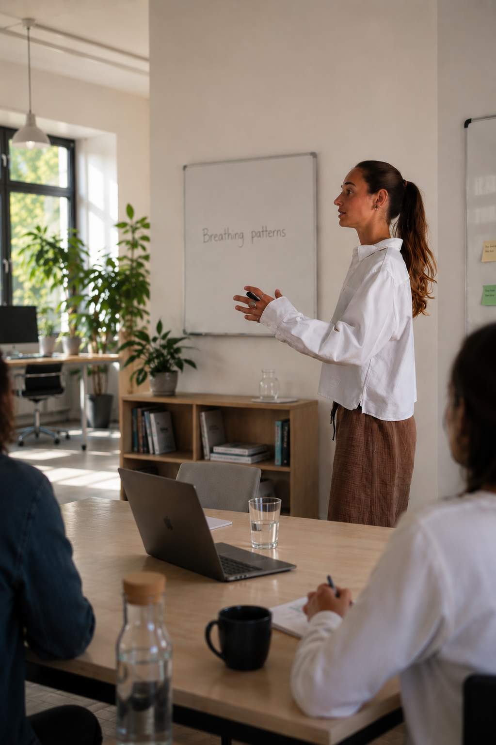 Jean leading a breathwork workshop in Leiden