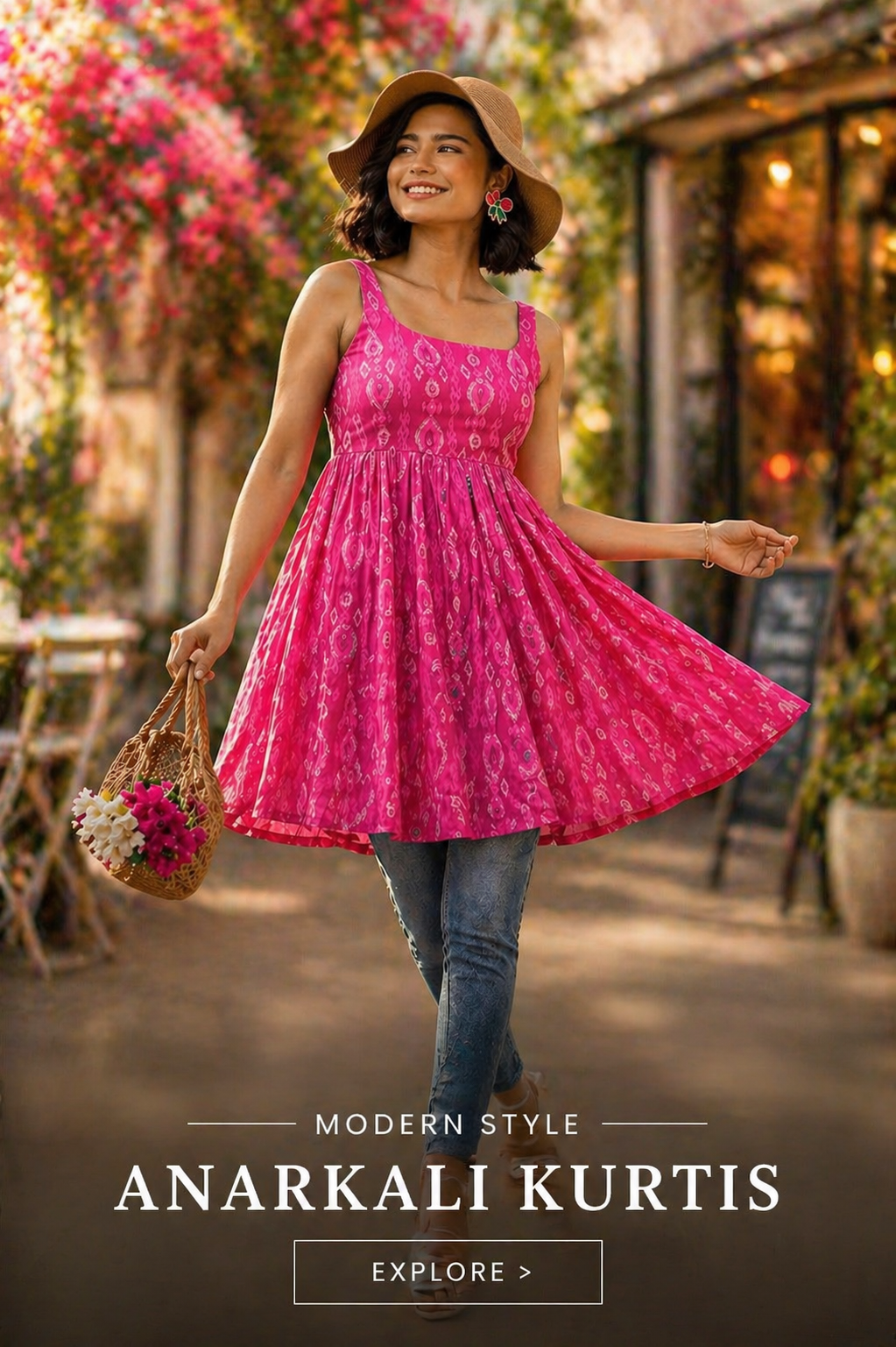 modern anarkali short kurtis