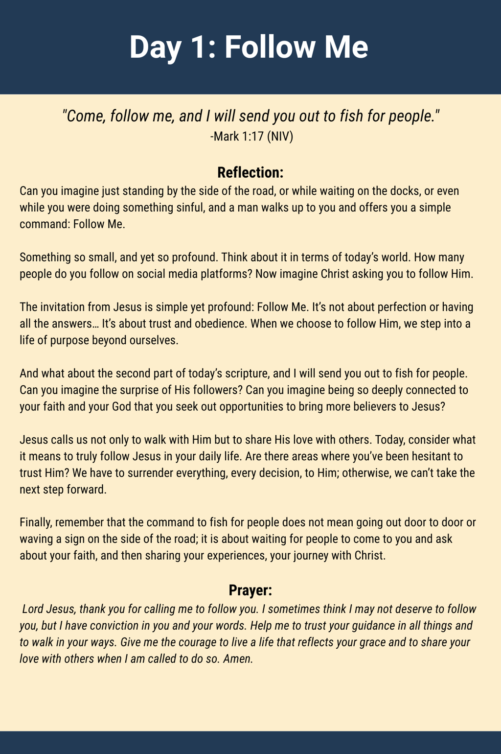 sample devotional
