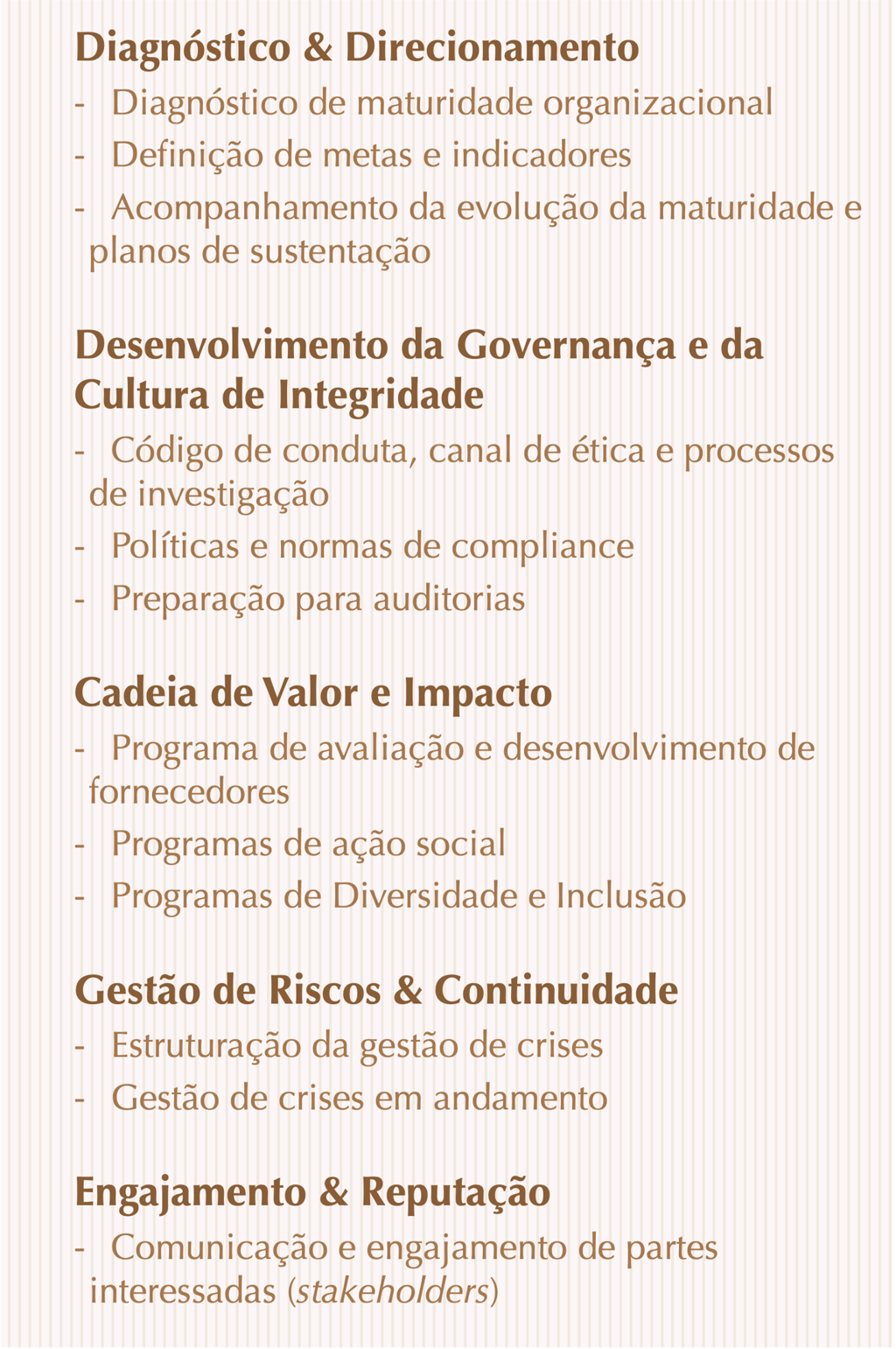 Soluções práticas em Sustentabilidade do Negócio Áureas Consulting