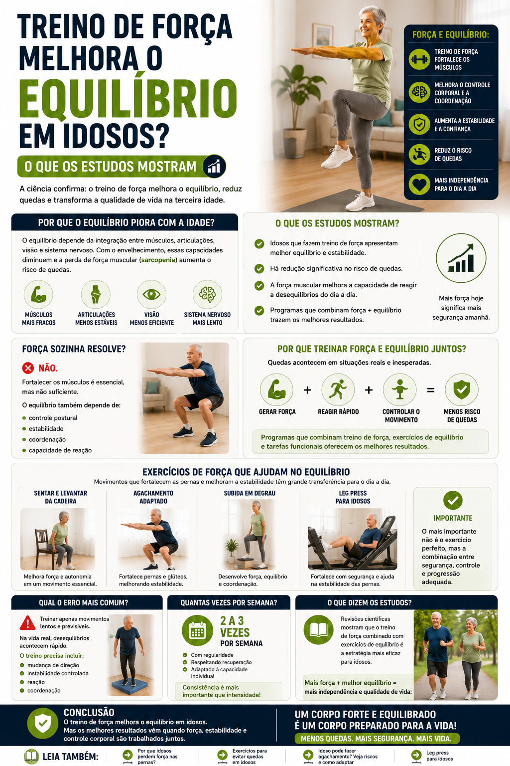 como melhorar equilíbrio treinando força em idosos