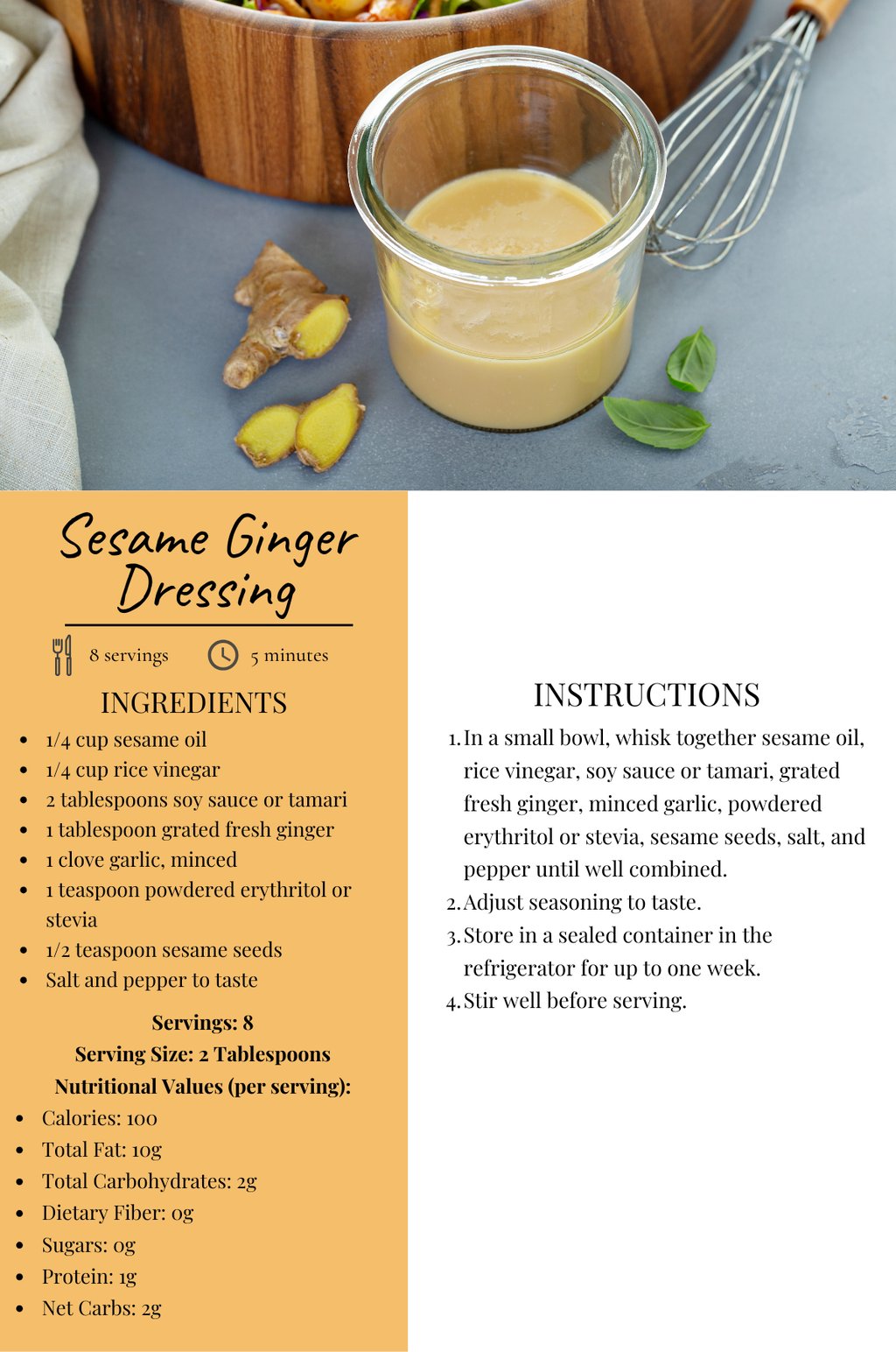 a recipe for a ginger ginger gingerbread dressing recipe