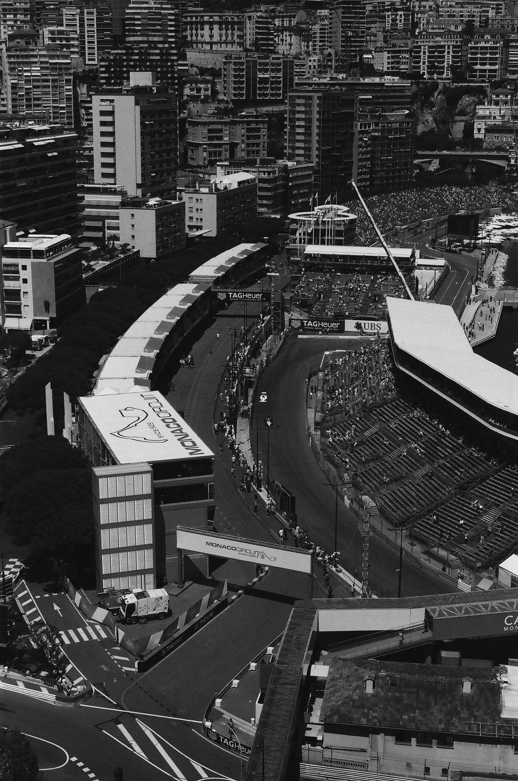 the Monaco Formula 1 circuit from above