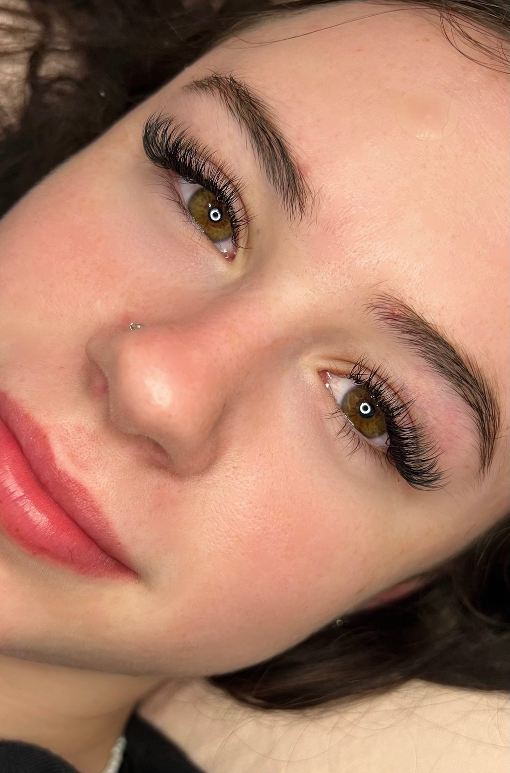 Customized lash extensions completed in La Jolla