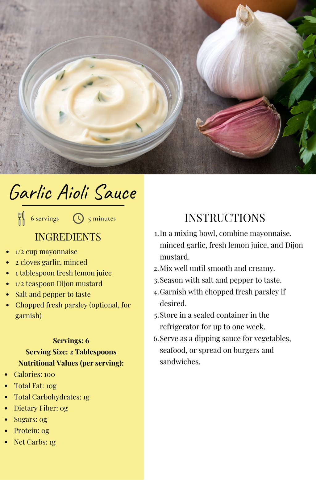 a recipe for garlic garlic garlic garlic dip