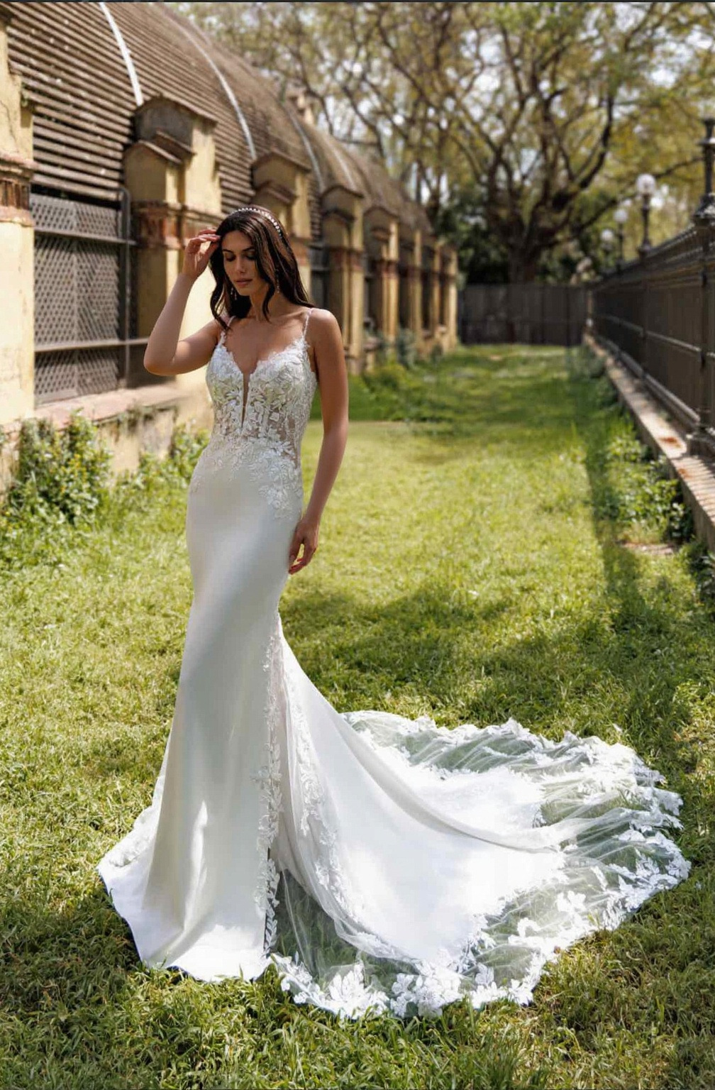 robe de mariée sirène avec traine cathédrale, Essonne, DM COUTURE